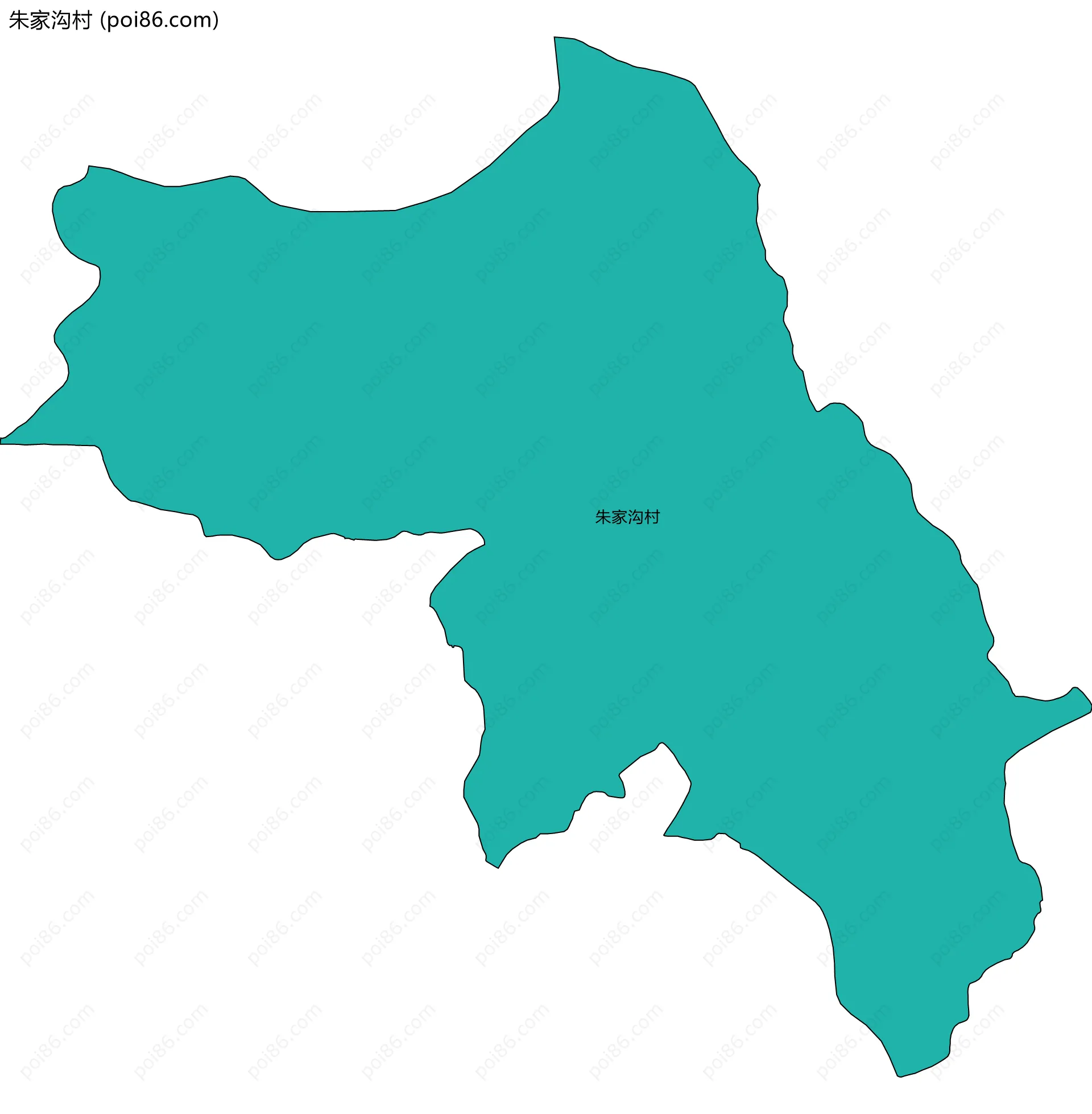 朱家沟村边界地图