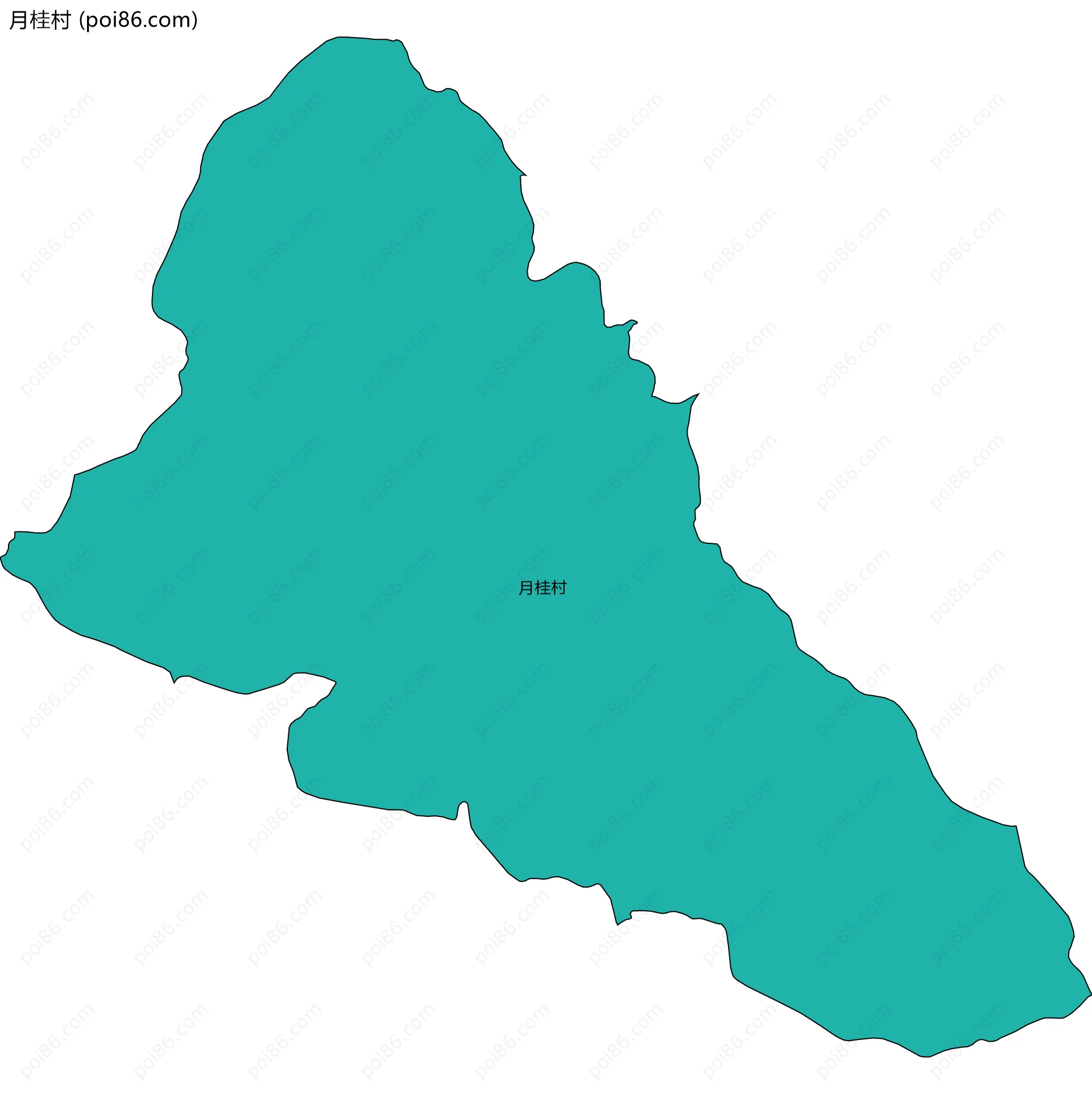 月桂村边界地图