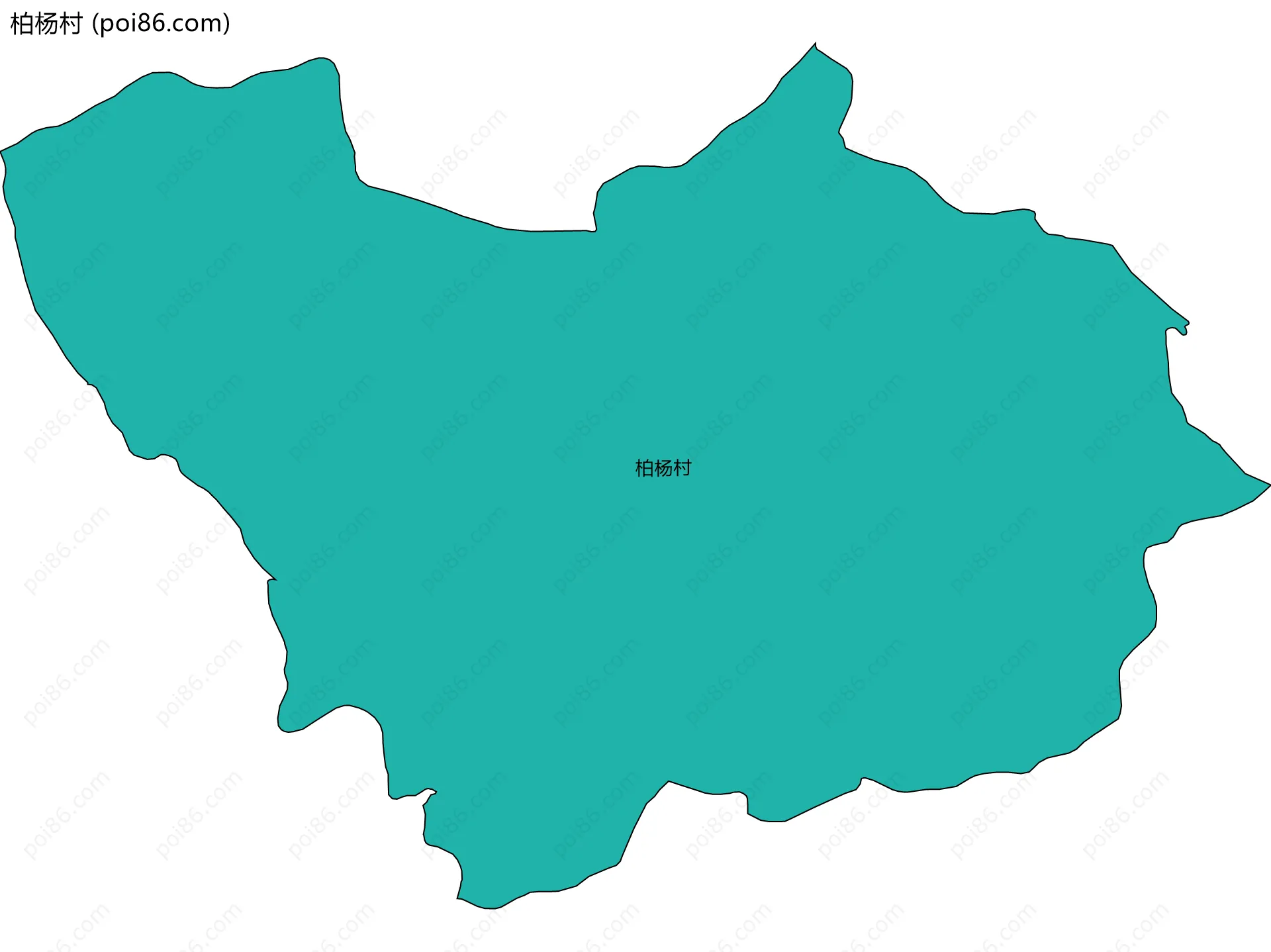 柏杨村边界地图