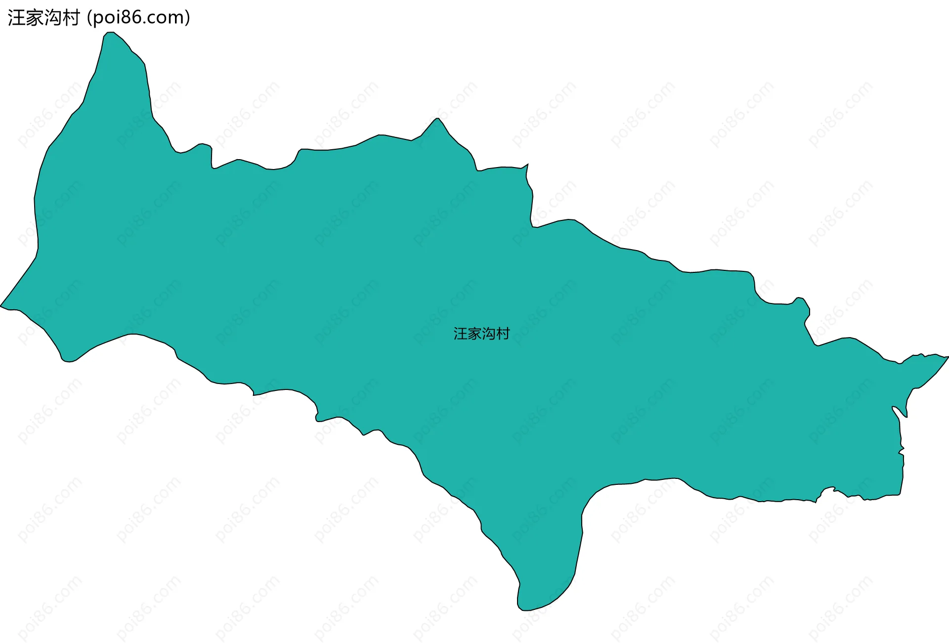 汪家沟村边界地图