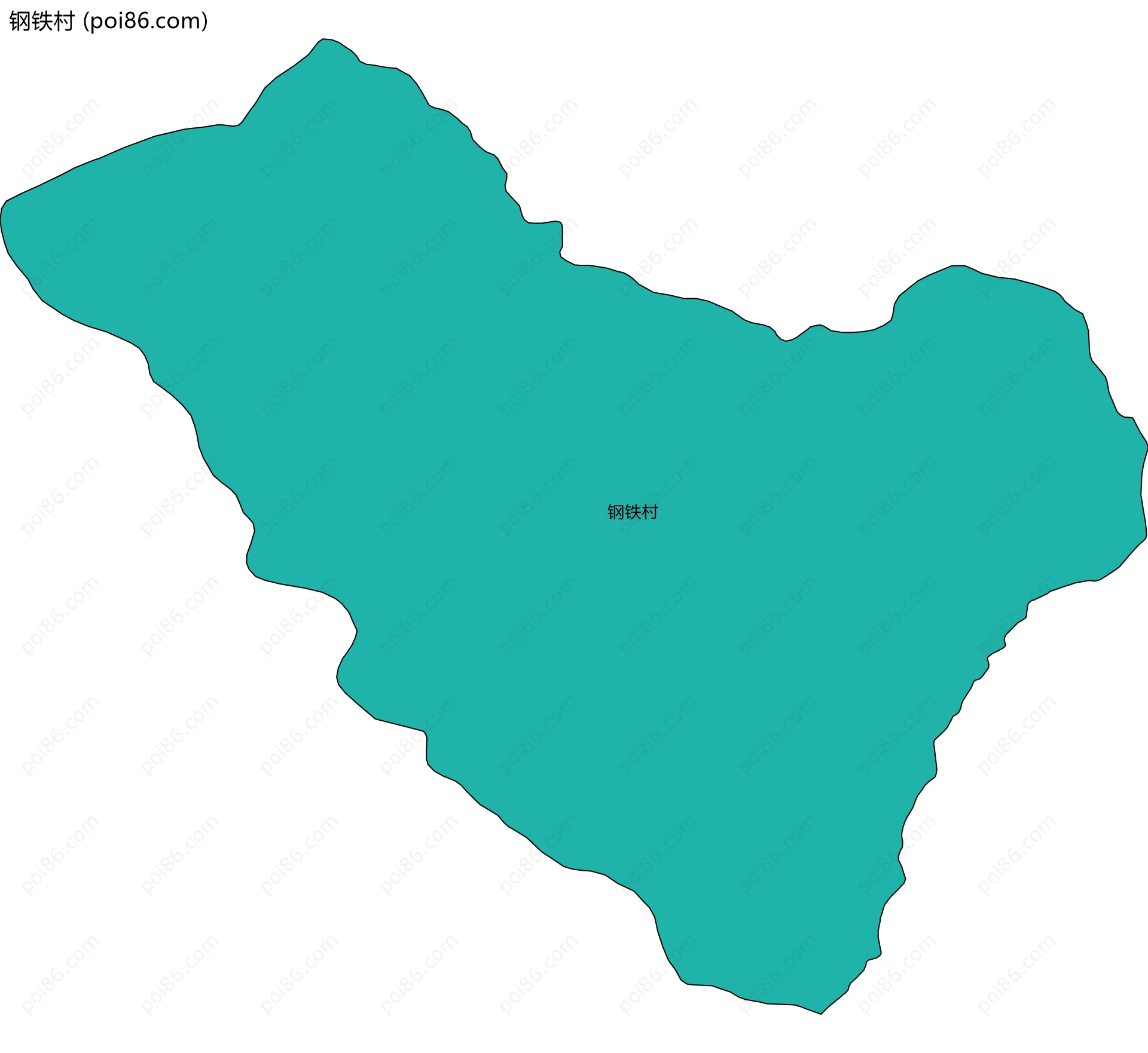 钢铁村边界地图