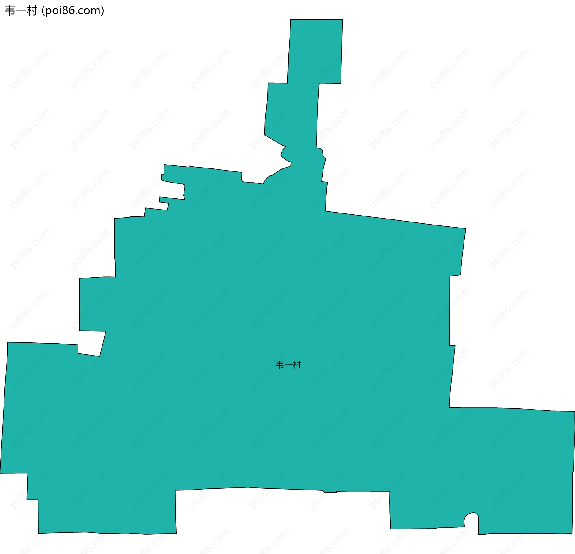 韦一村边界地图