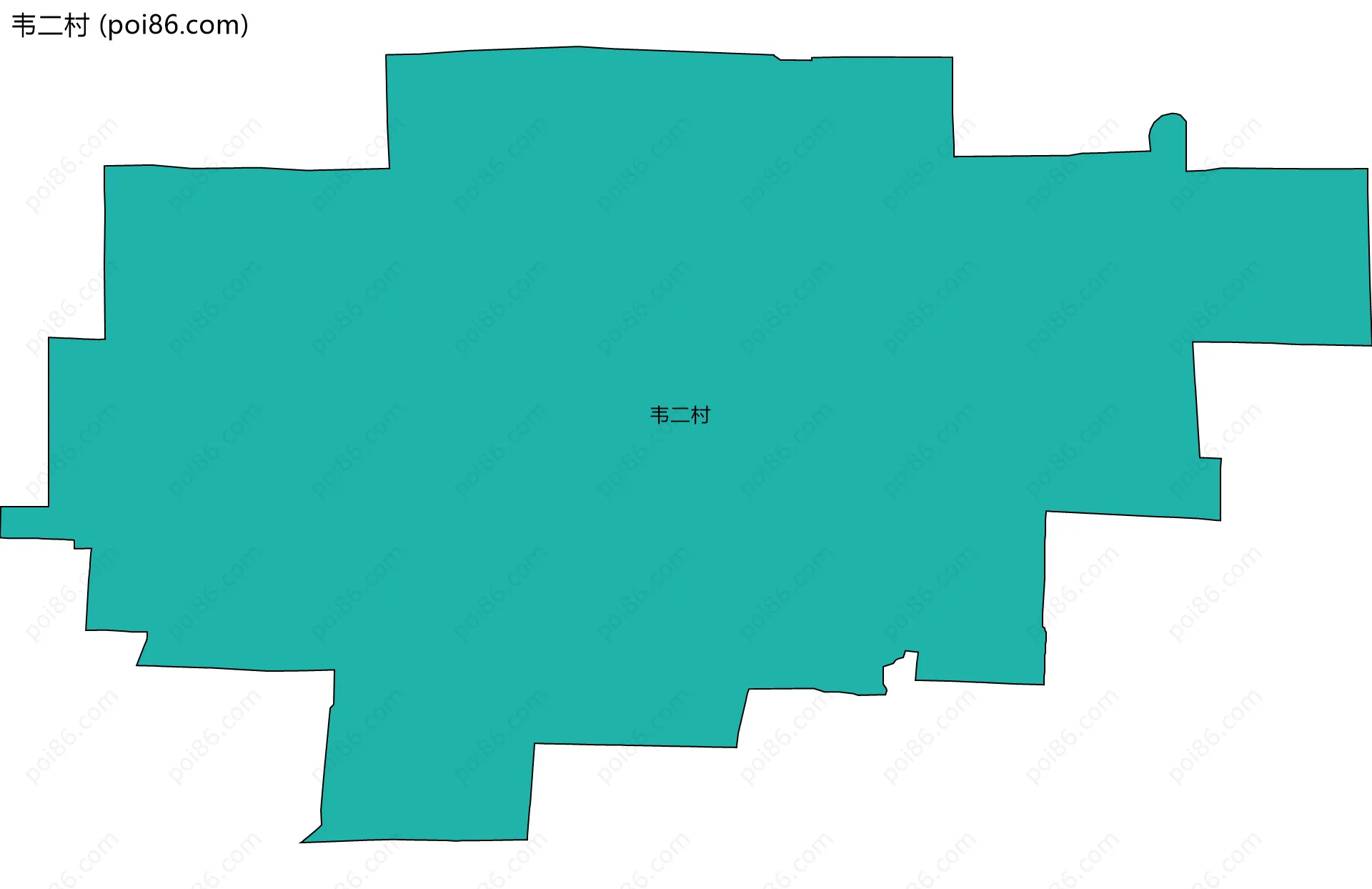 韦二村边界地图