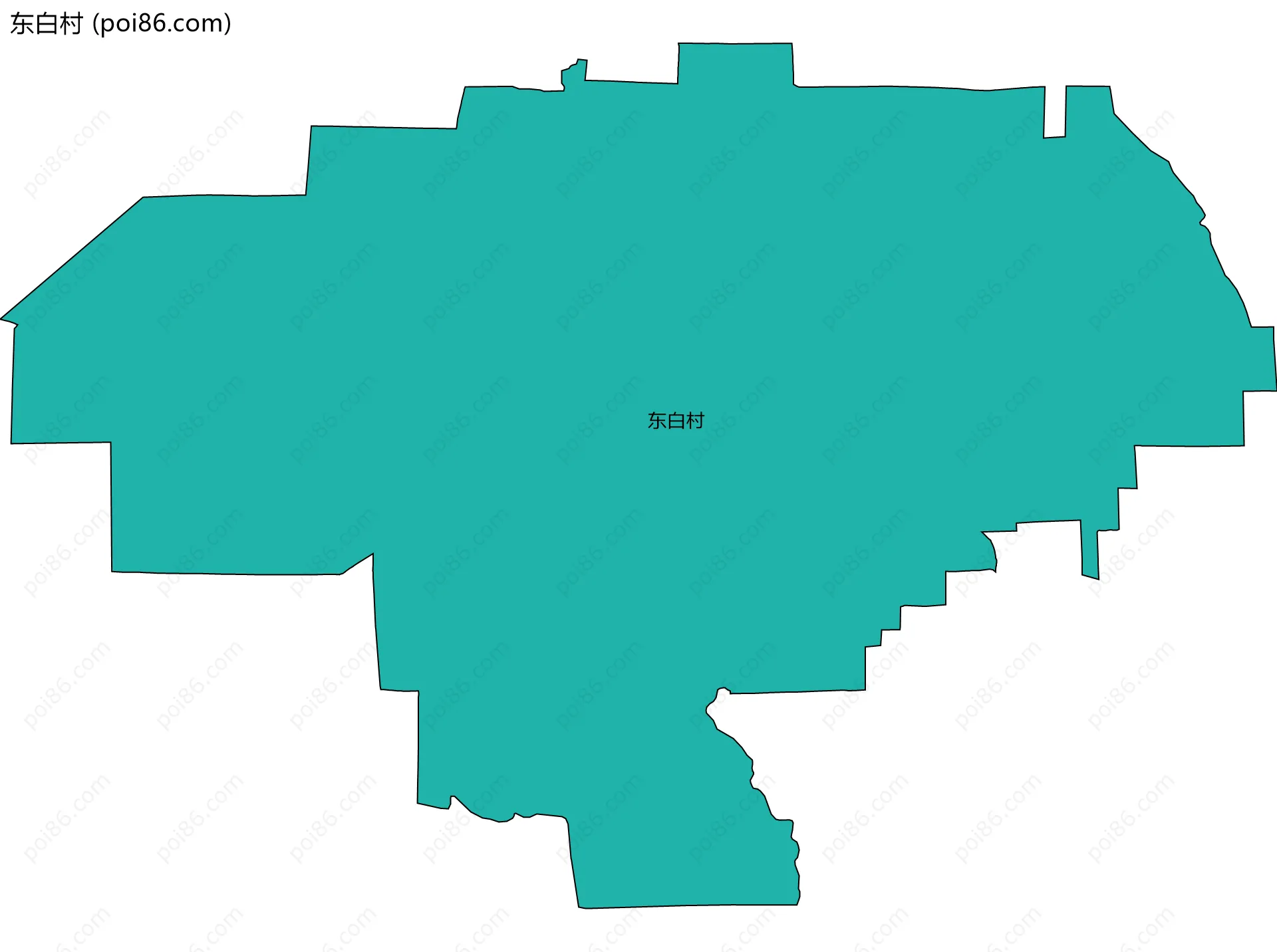 东白村边界地图