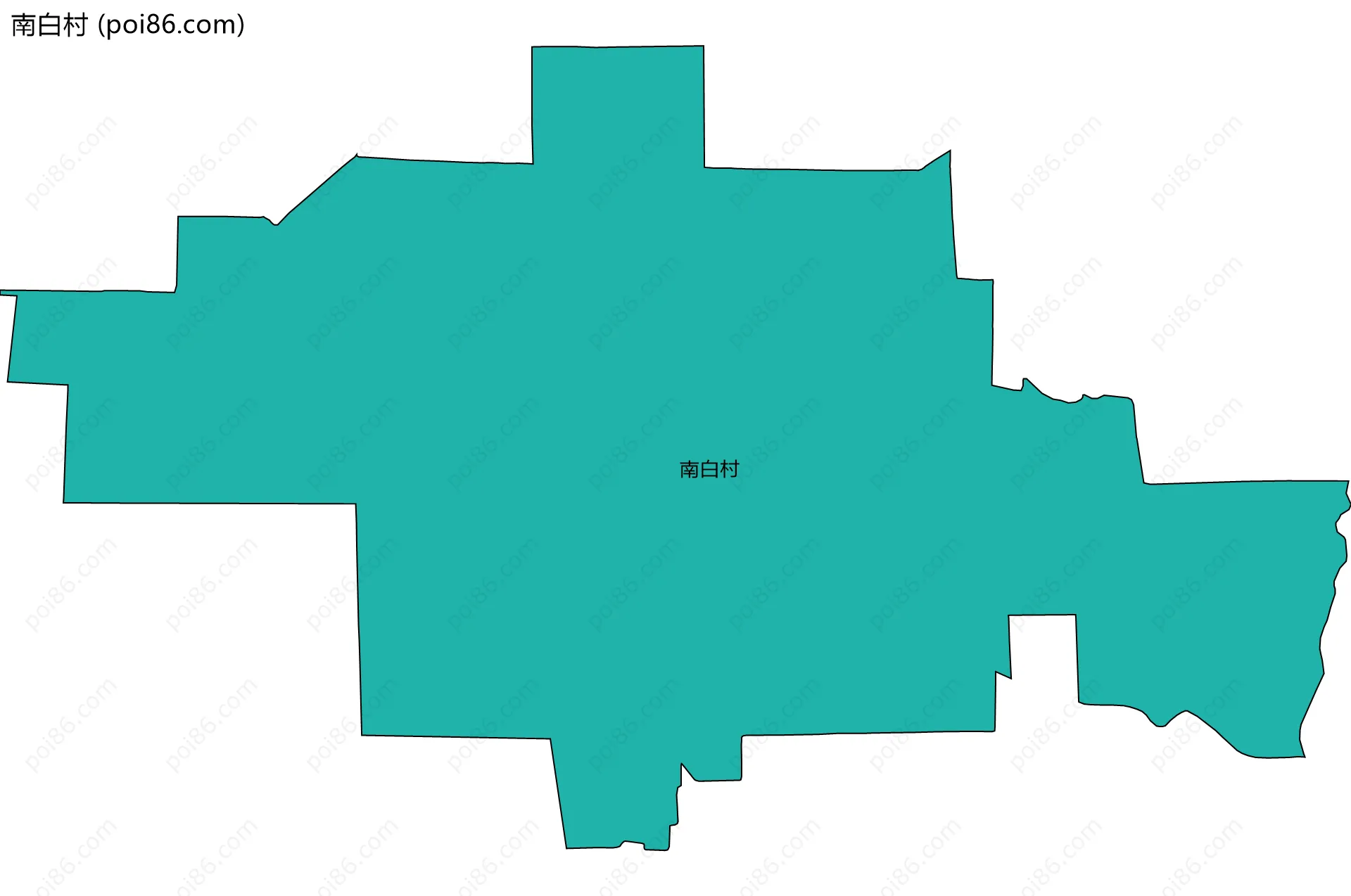 南白村边界地图