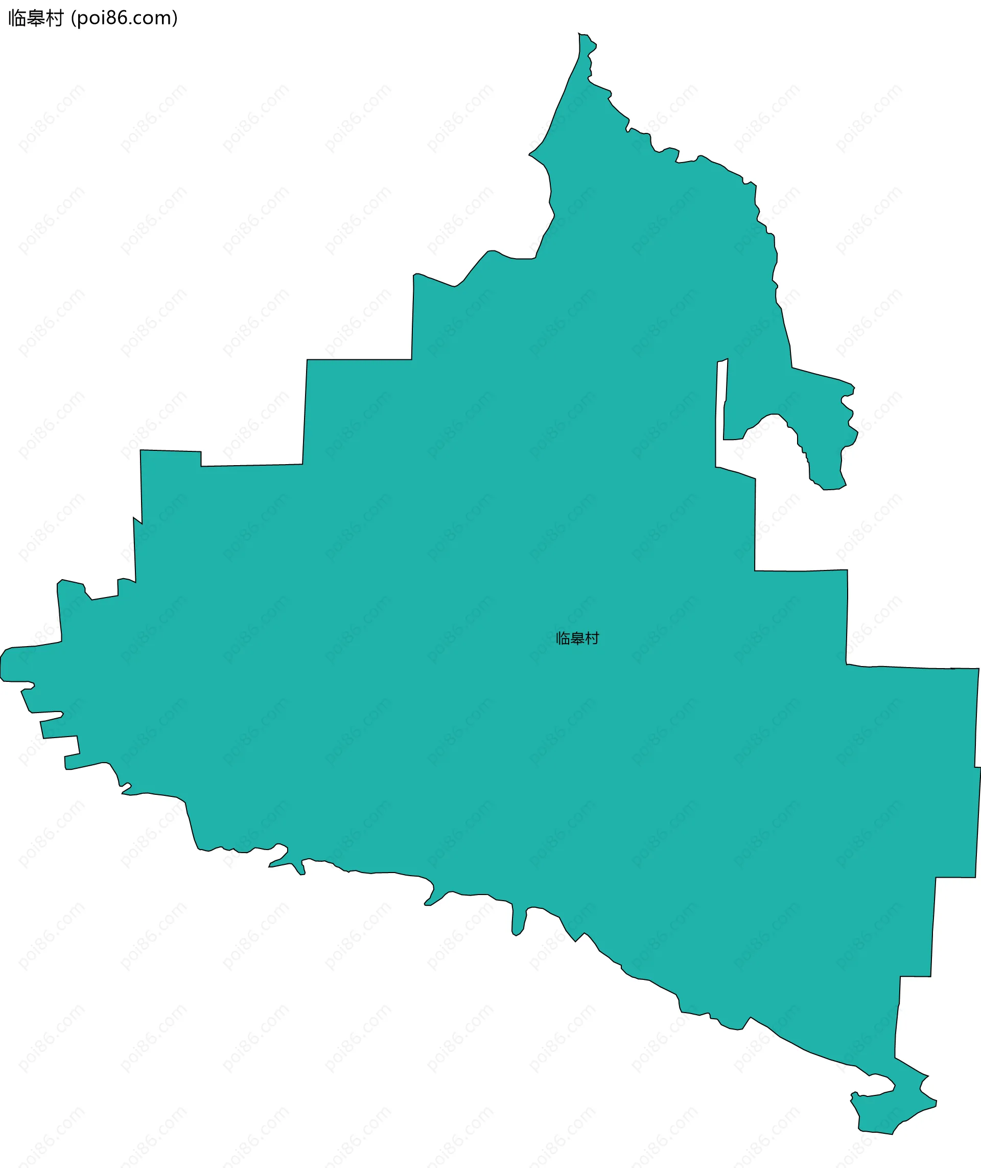 临皋村边界地图