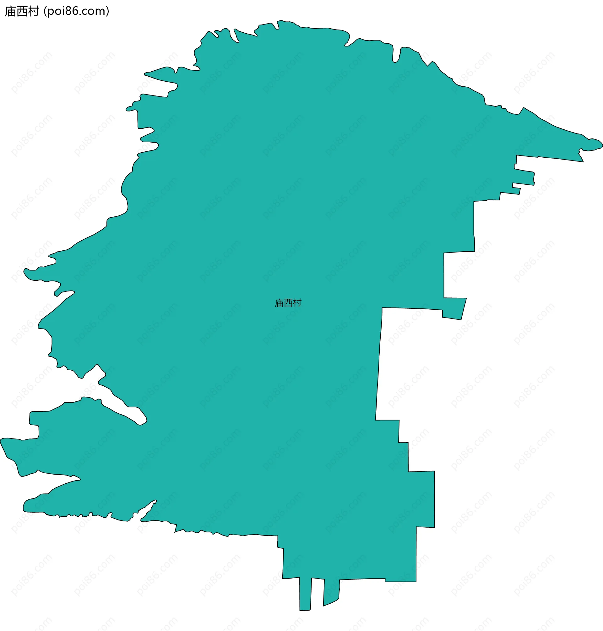 庙西村边界地图