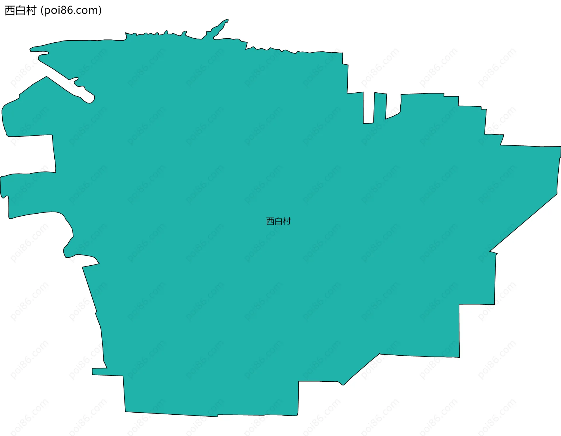 西白村边界地图