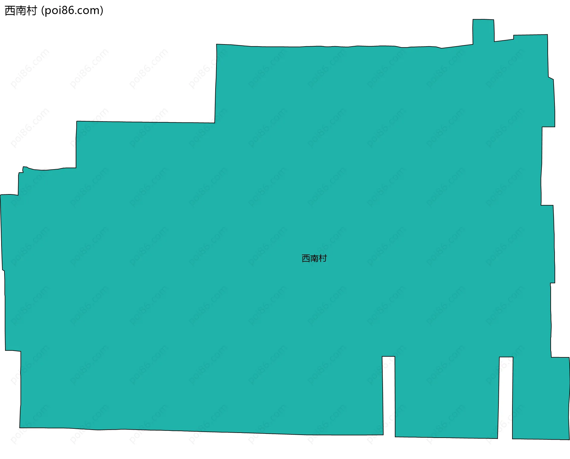 西南村边界地图