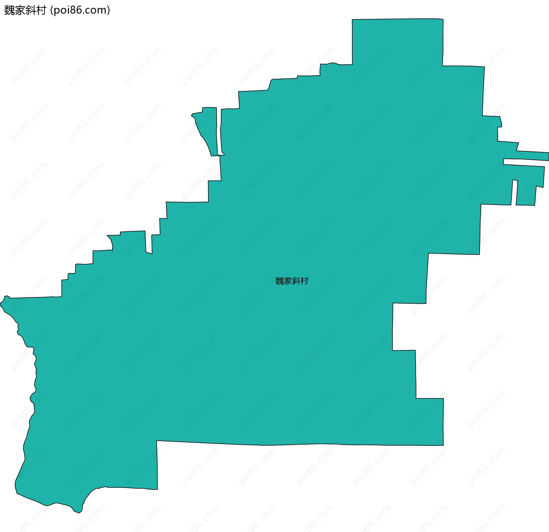 魏家斜村边界地图