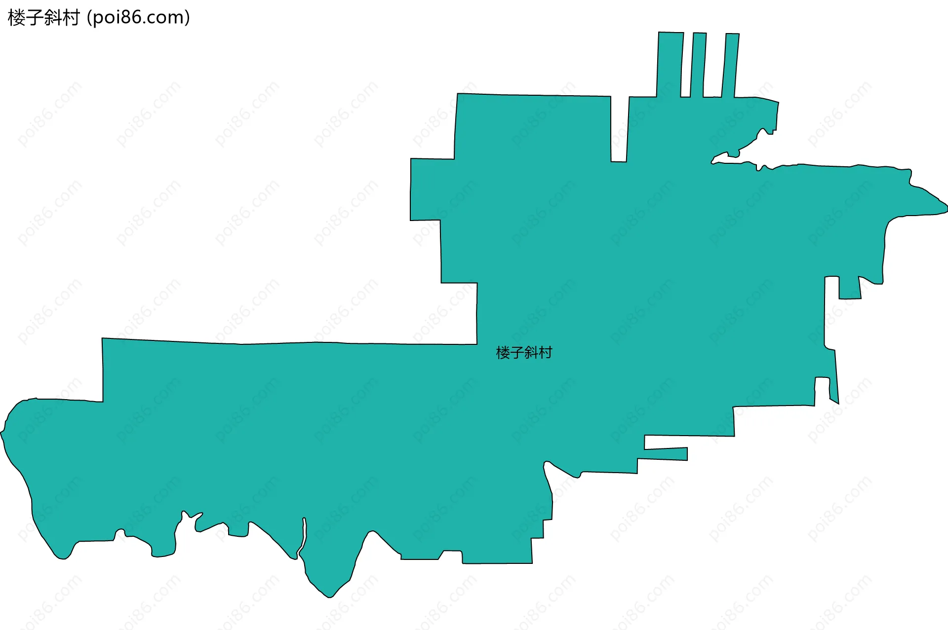 楼子斜村边界地图
