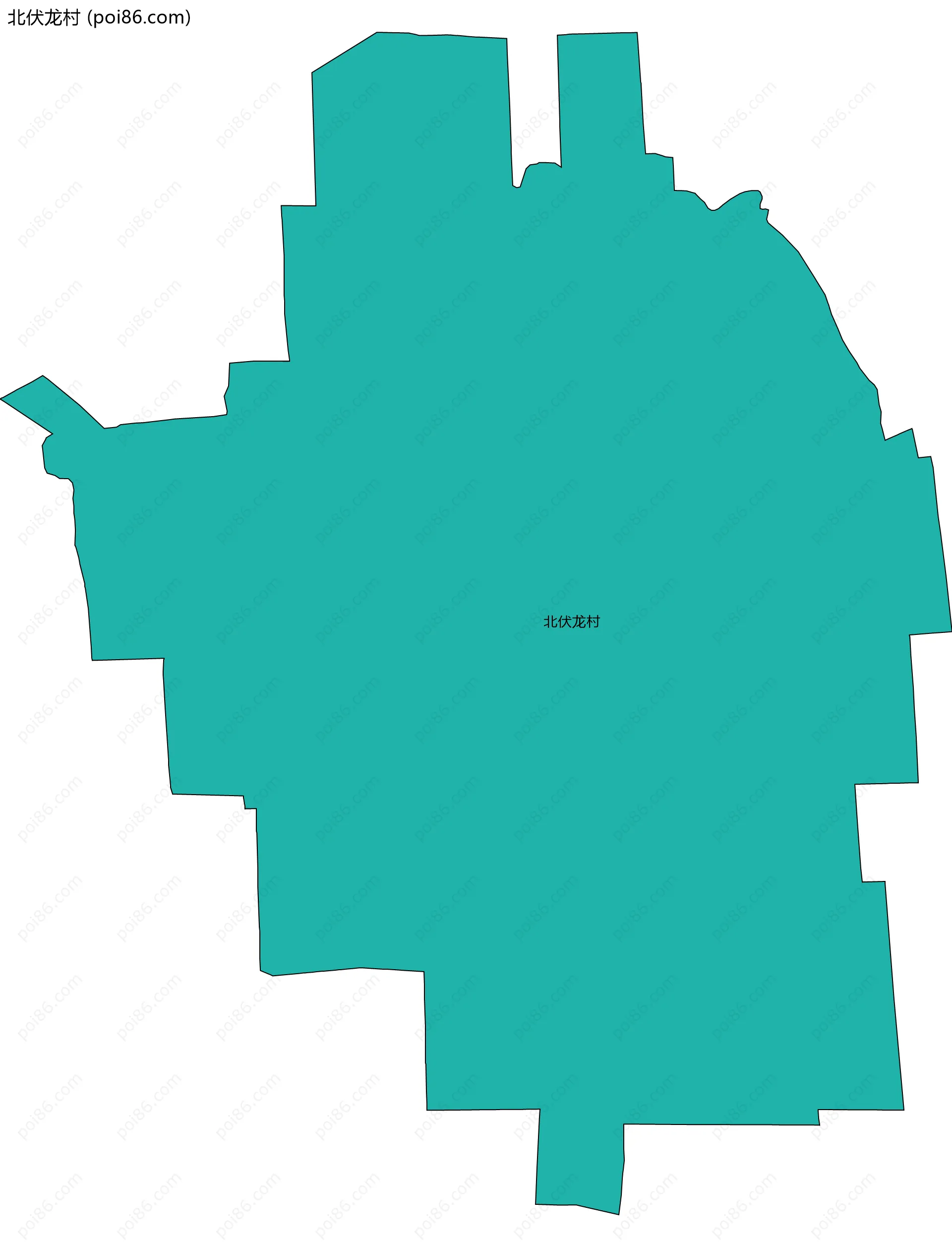 北伏龙村边界地图