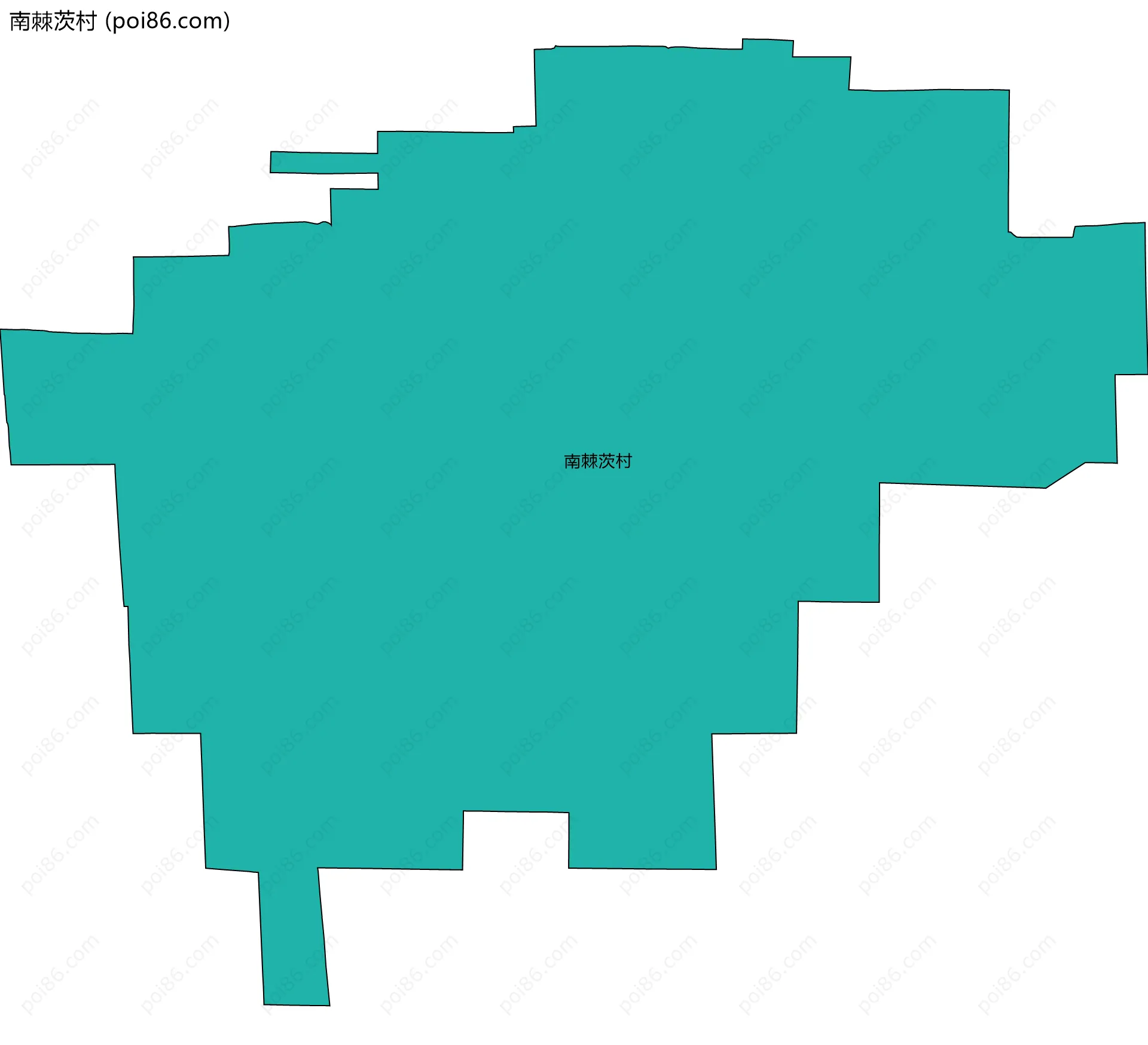 南棘茨村边界地图