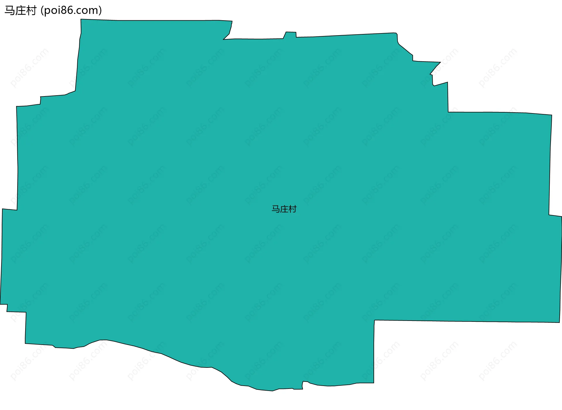 马庄村边界地图