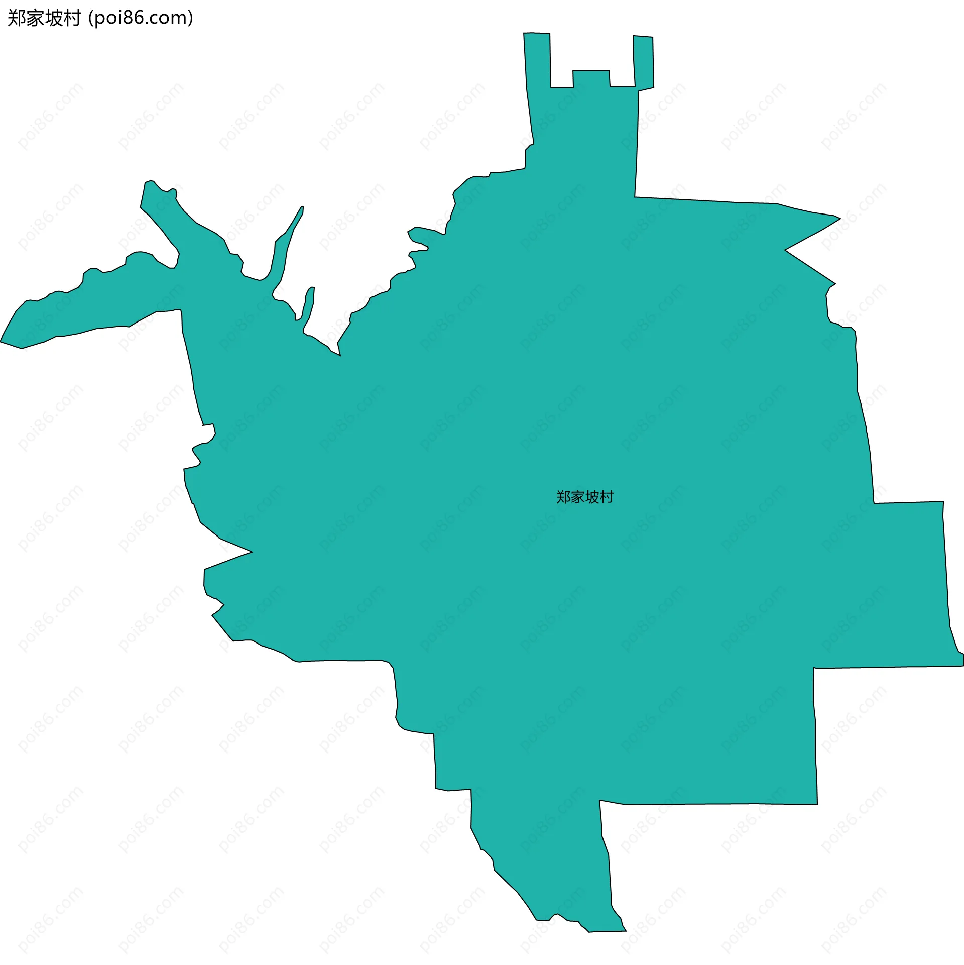 郑家坡村边界地图