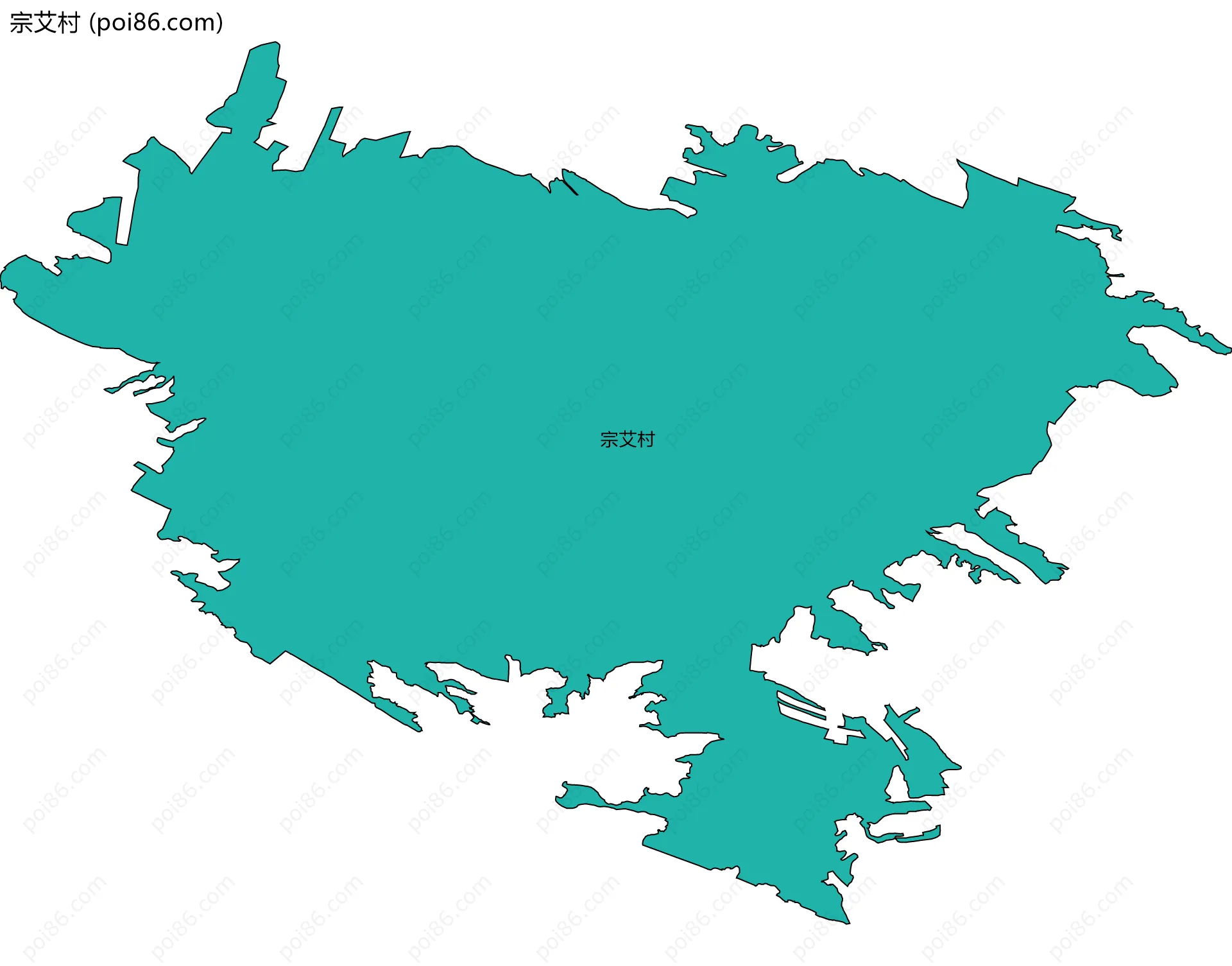 宗艾村边界地图