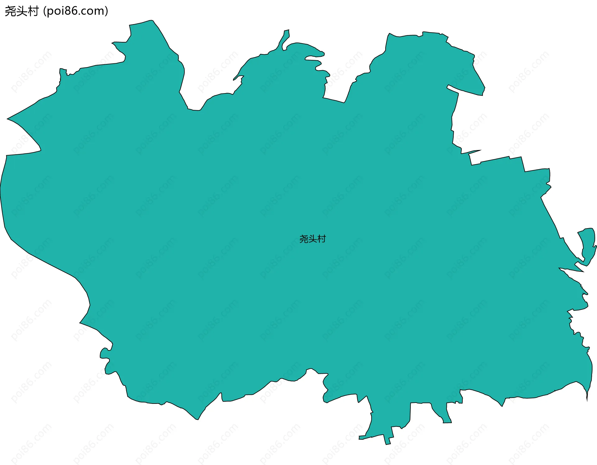 尧头村边界地图