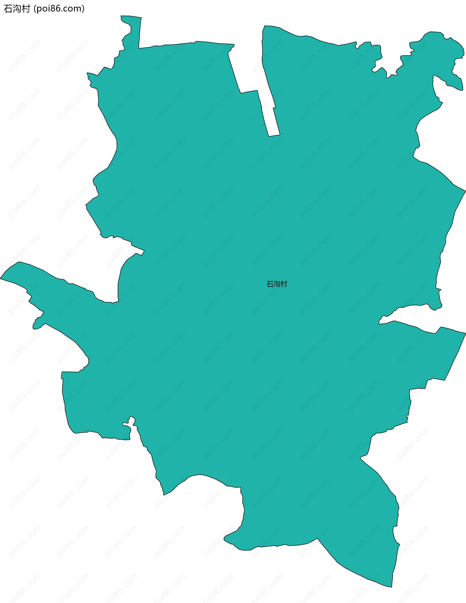 石沟村边界地图