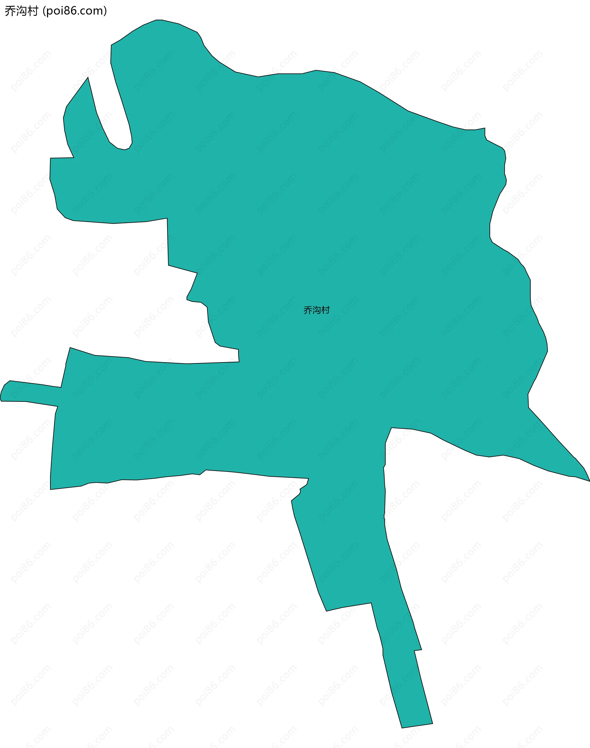 乔沟村边界地图