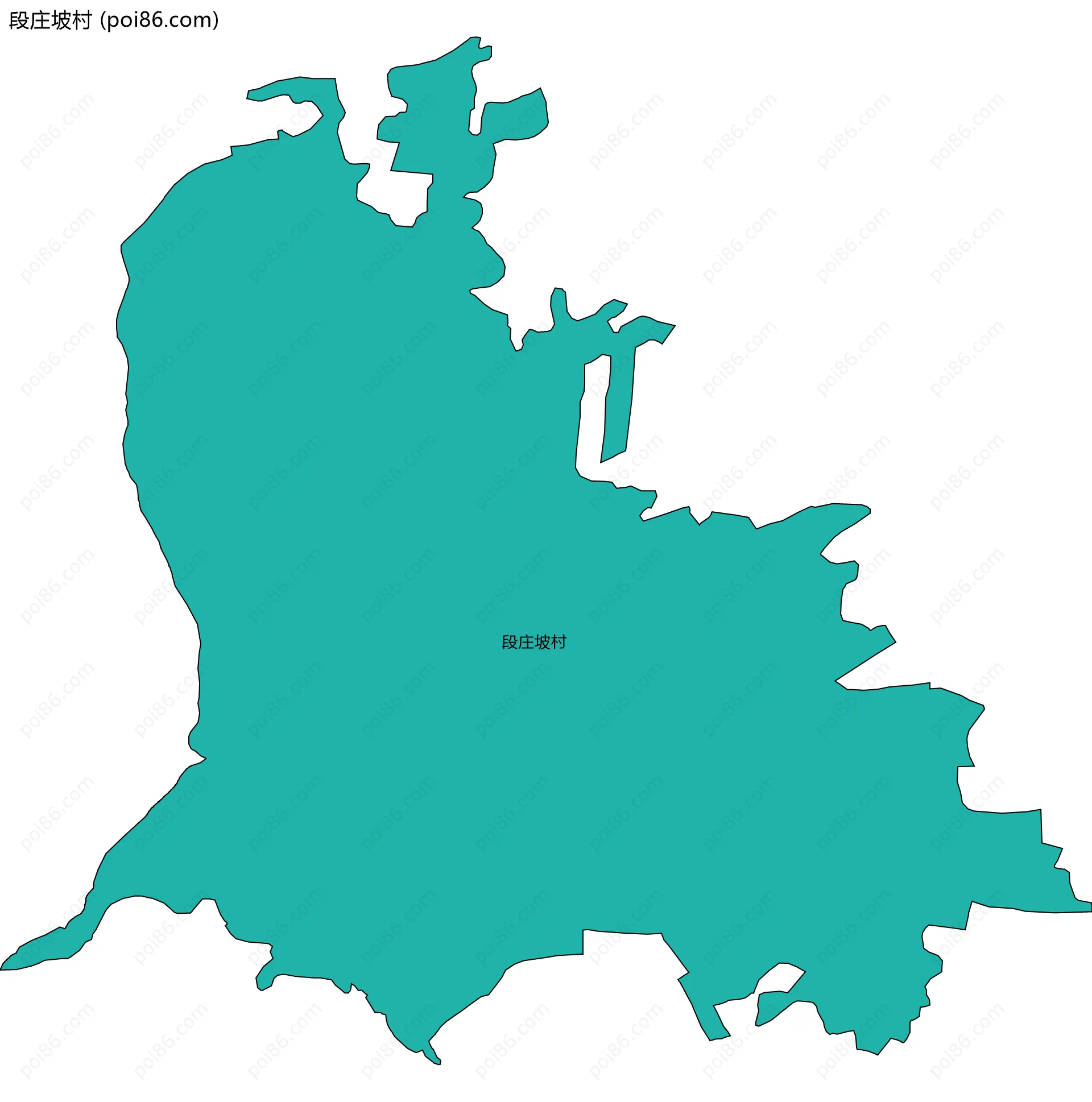 段庄坡村边界地图