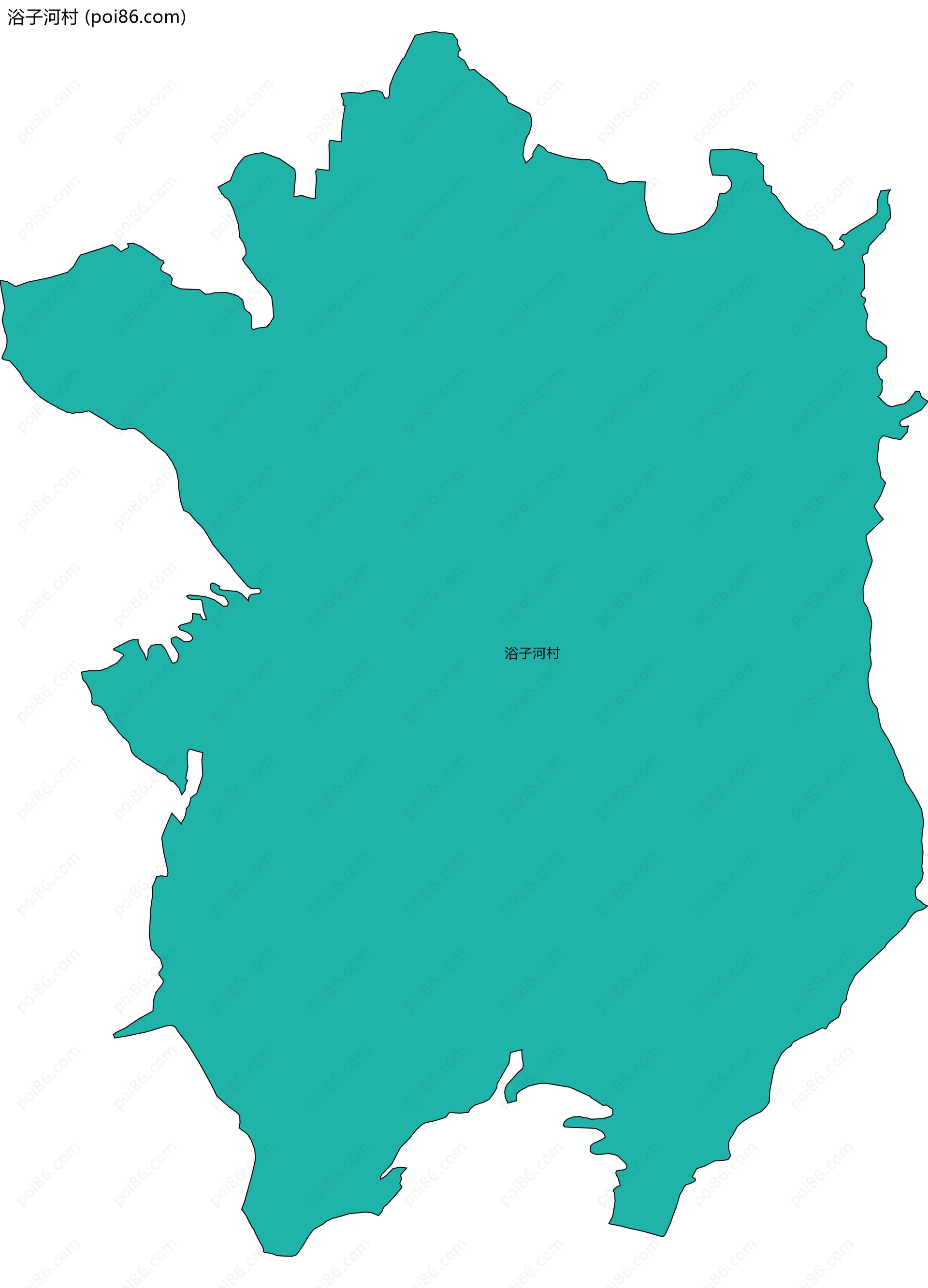 浴子河村边界地图