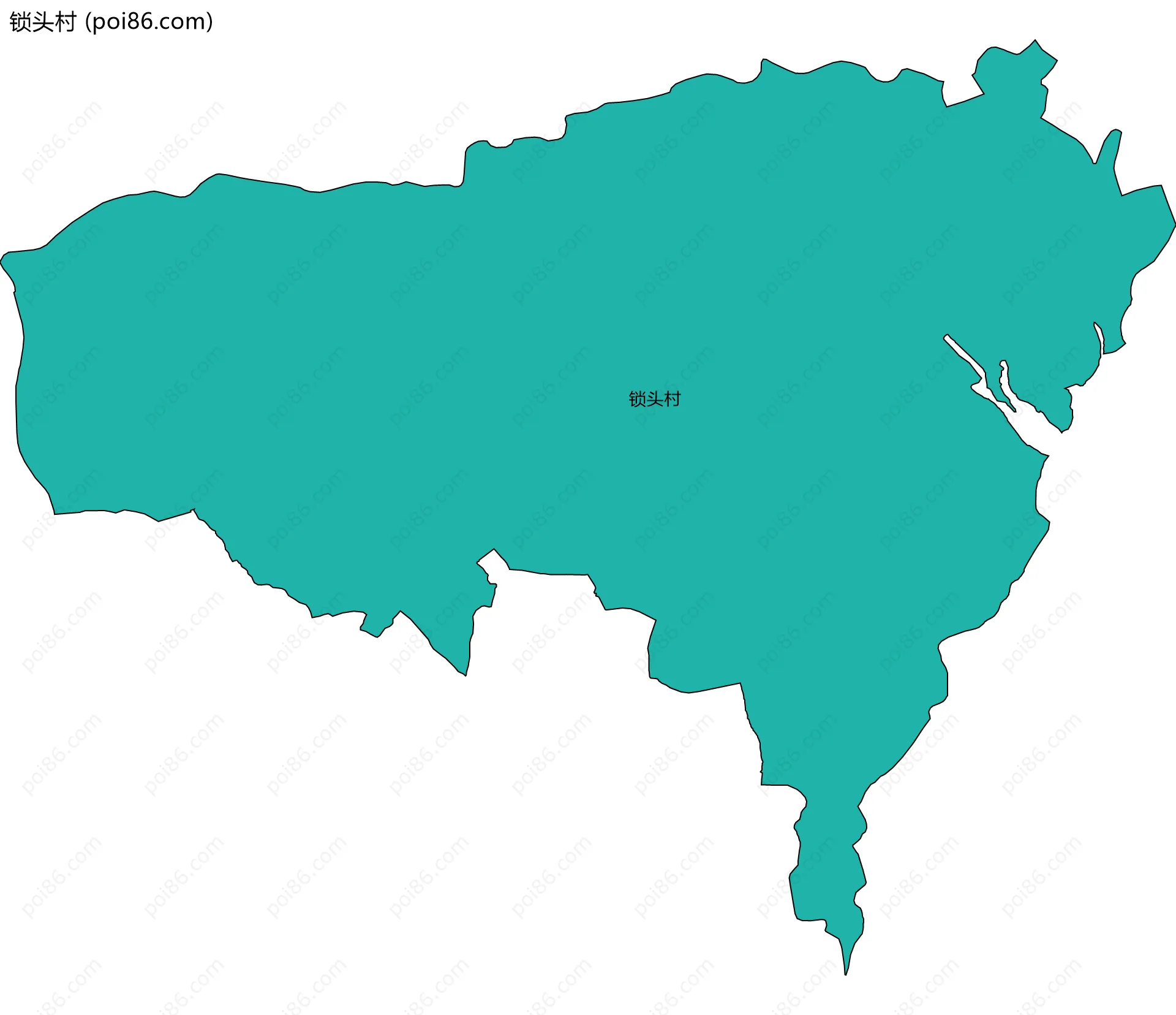 锁头村边界地图