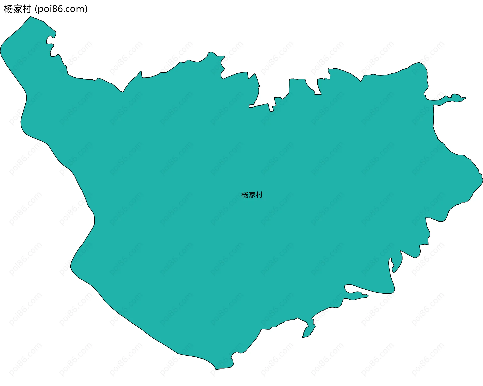 杨家村边界地图