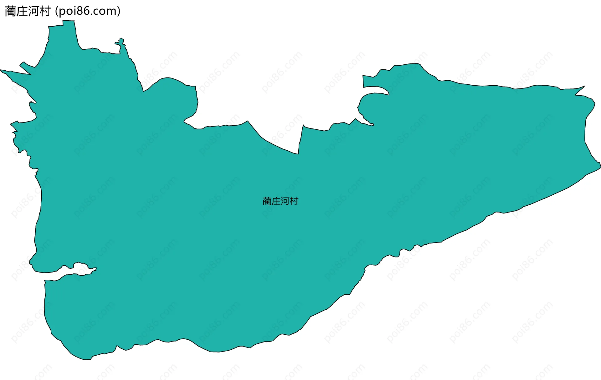 蔺庄河村边界地图