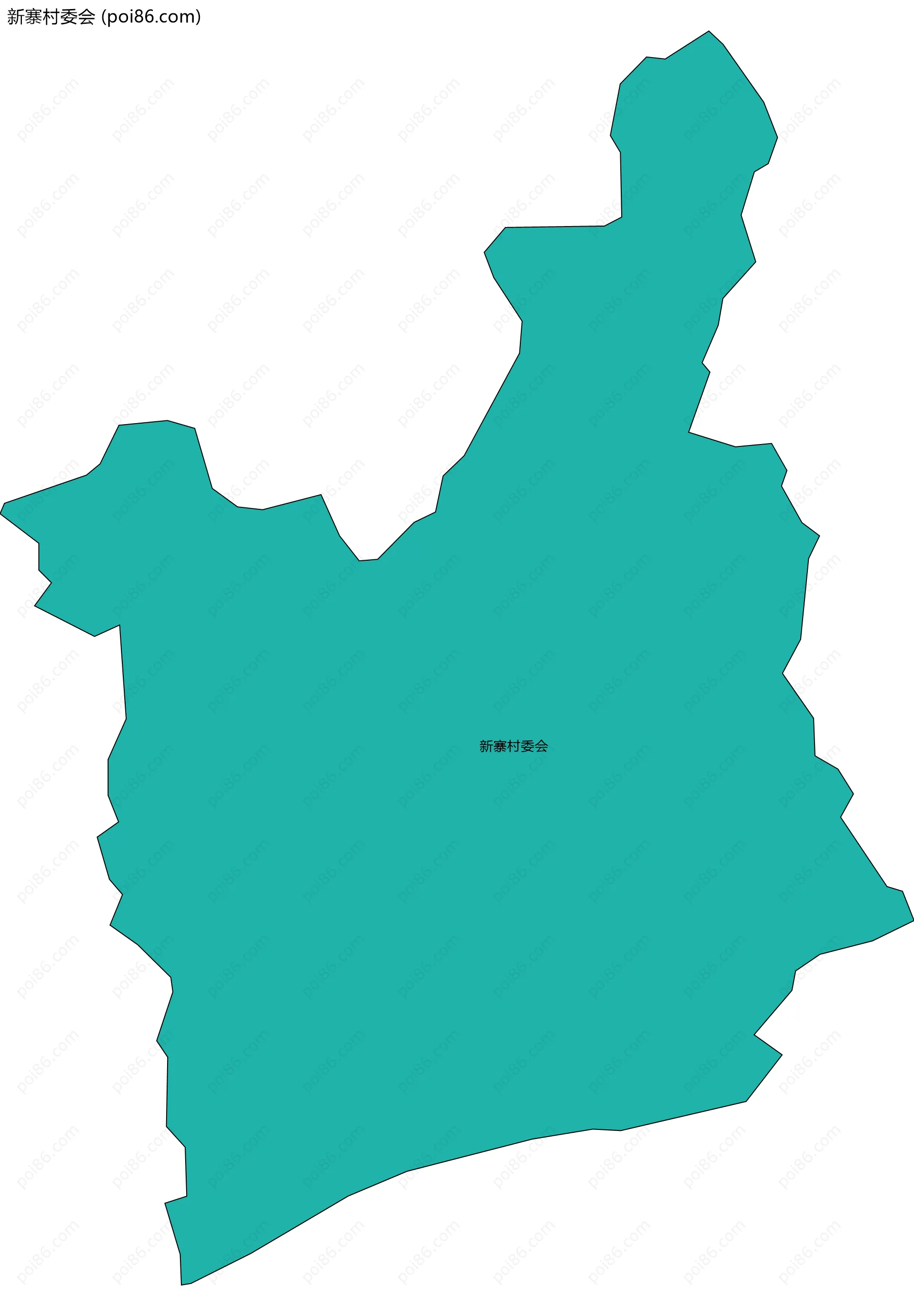 新寨村委会边界地图