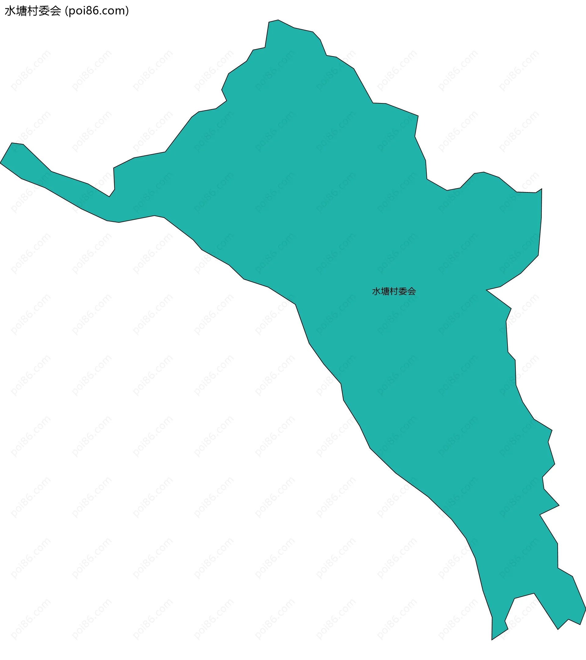 水塘村委会边界地图