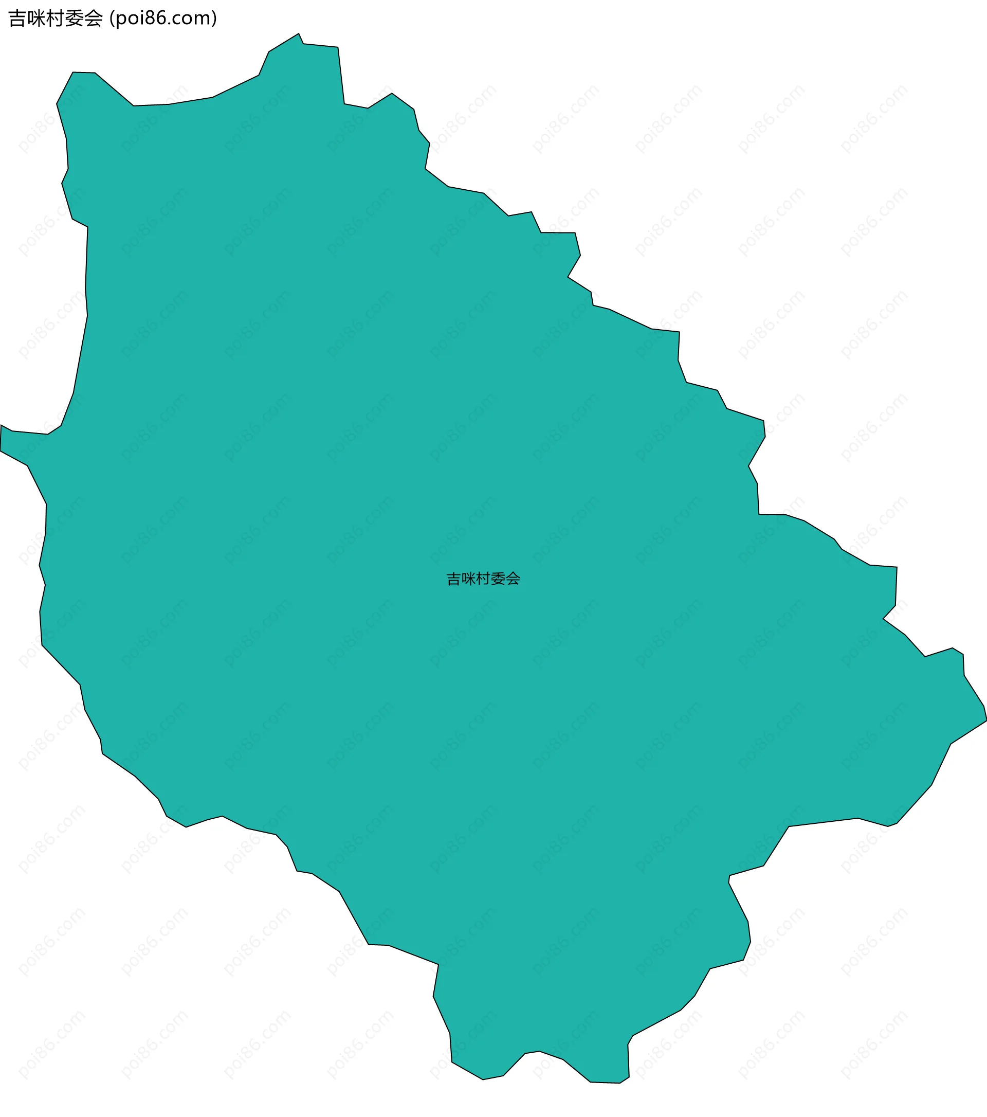 吉咪村委会边界地图