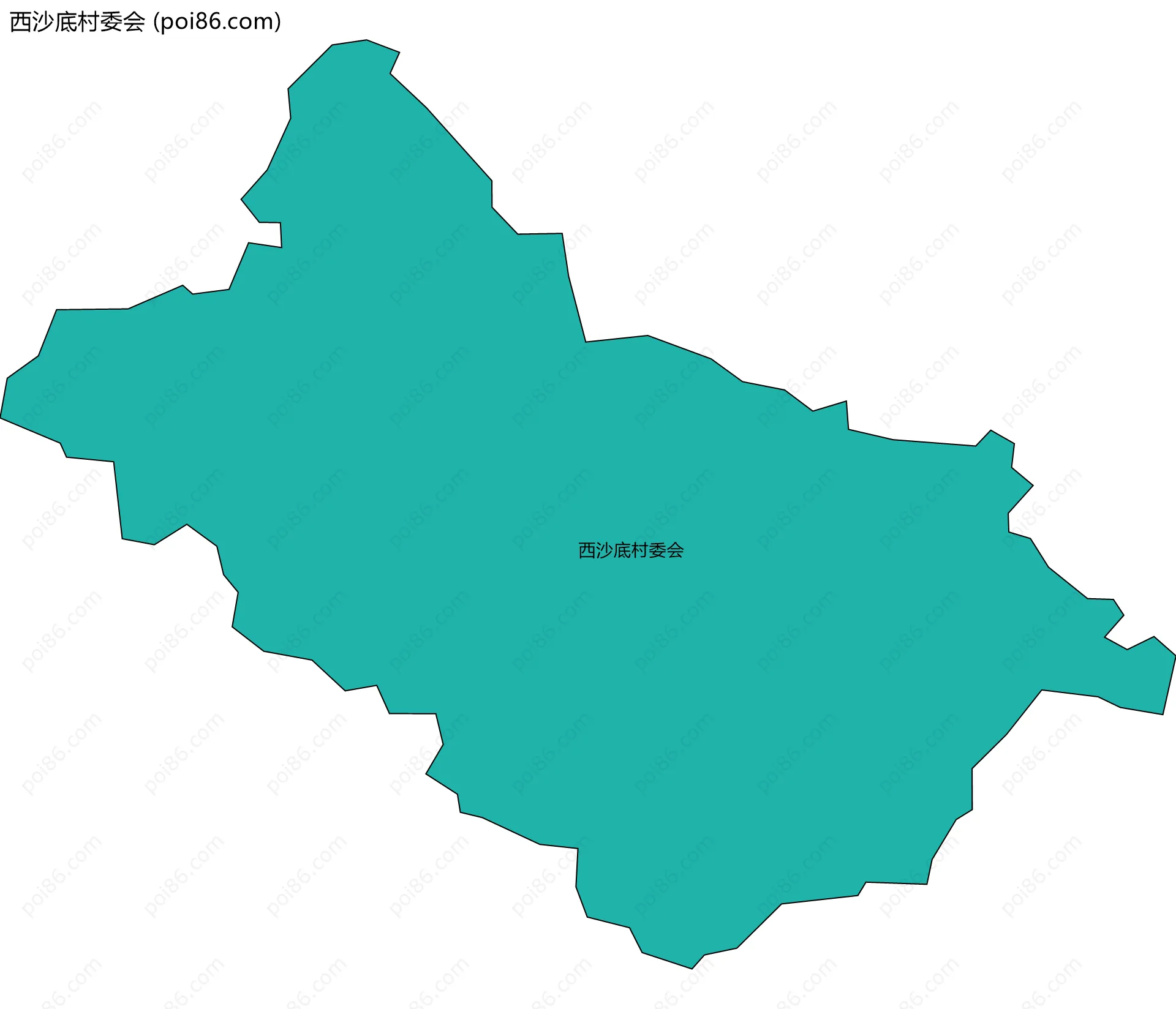 西沙底村委会边界地图