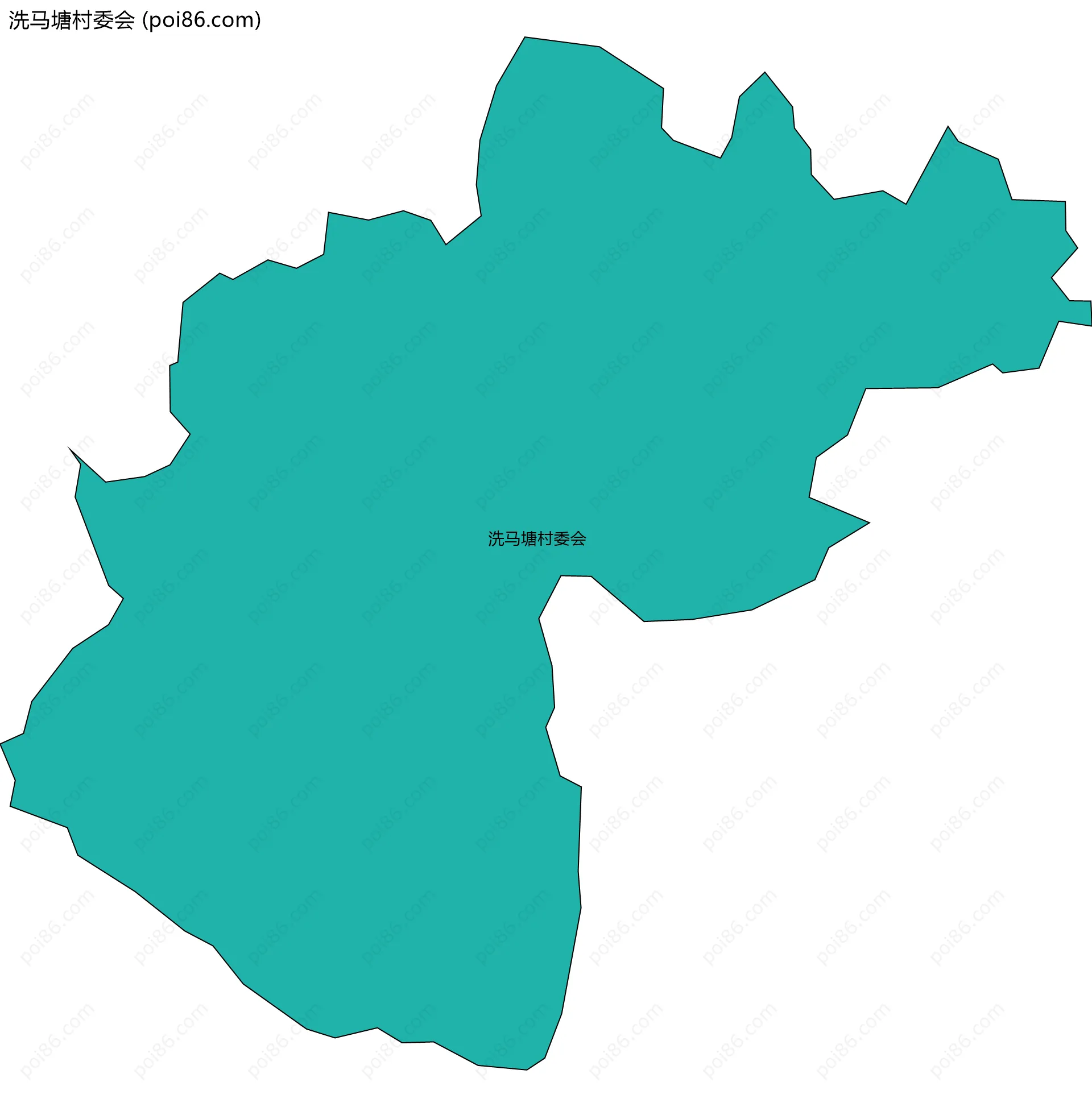 洗马塘村委会边界地图