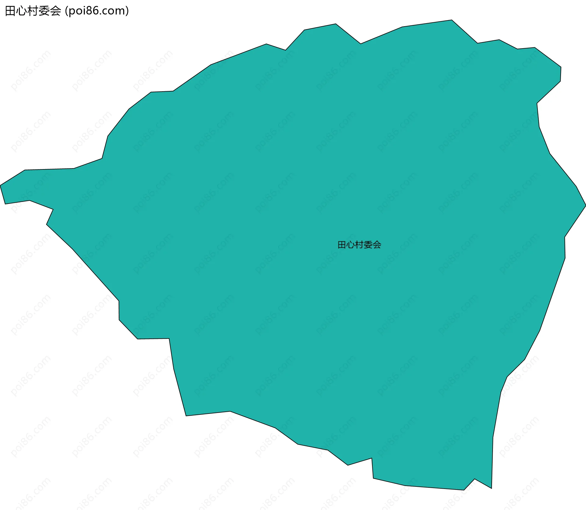 田心村委会边界地图