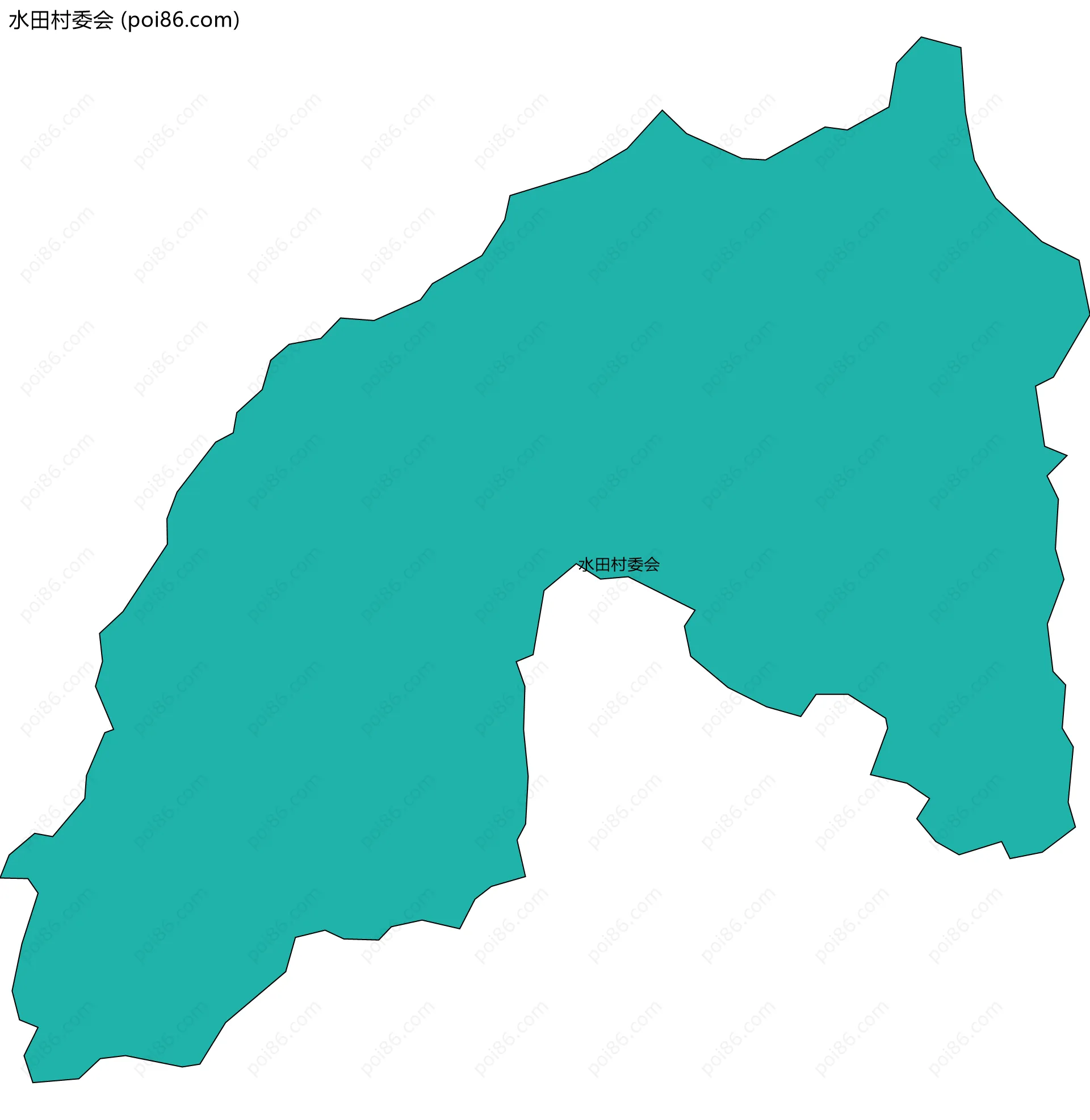 水田村委会边界地图