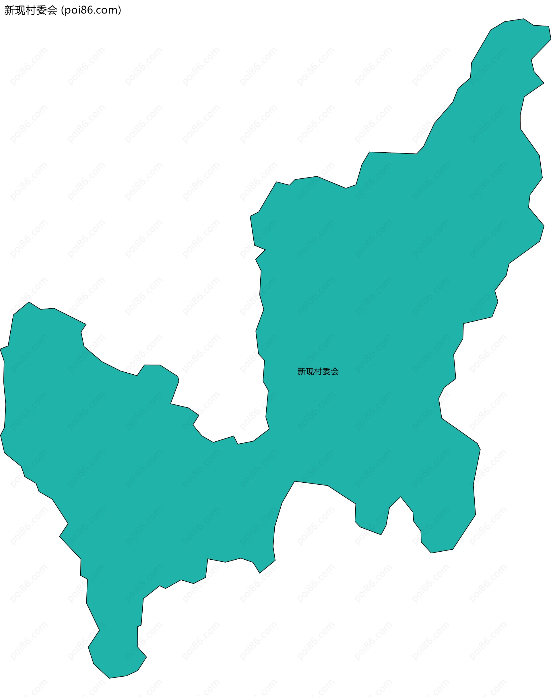 新现村委会边界地图