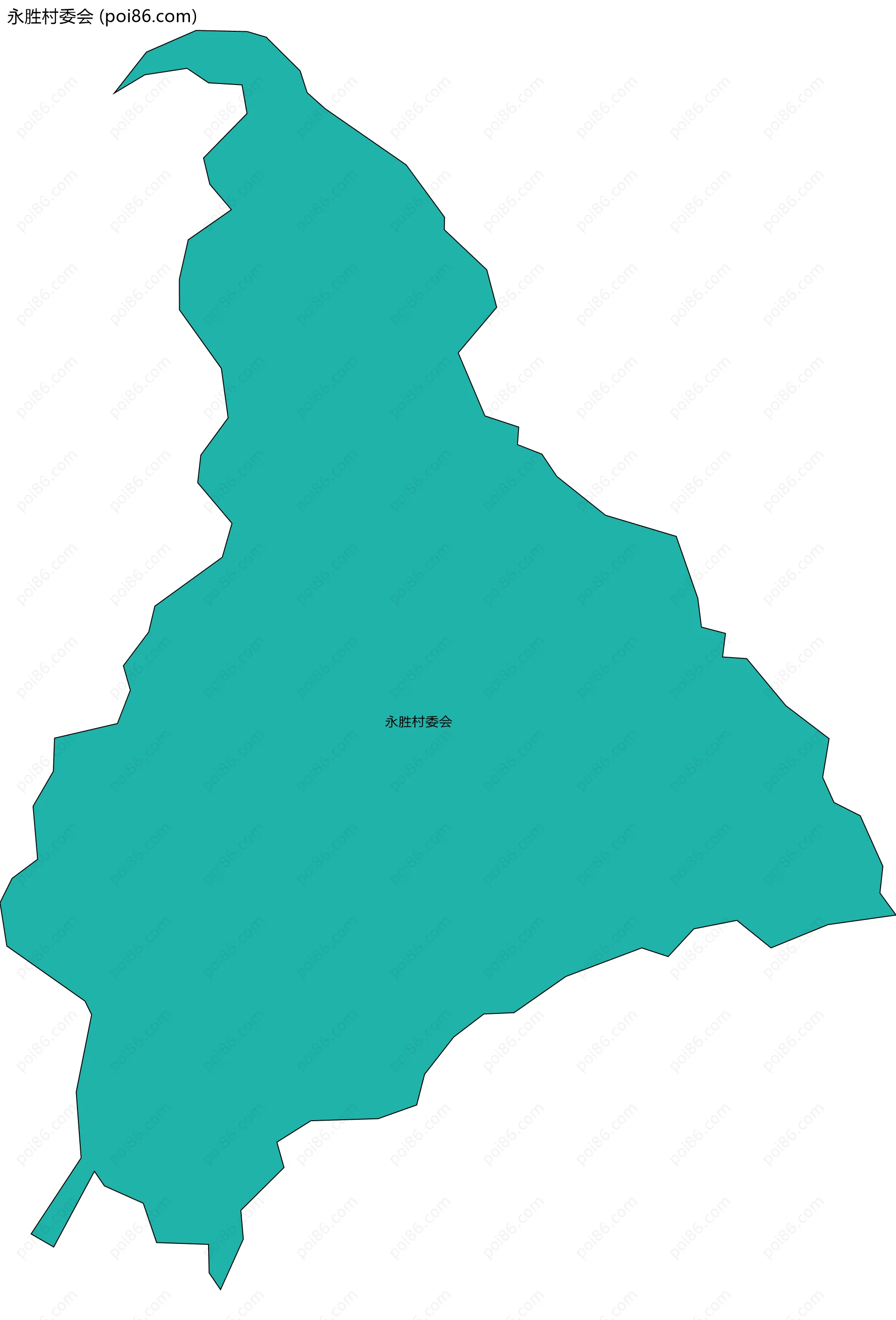 永胜村委会边界地图