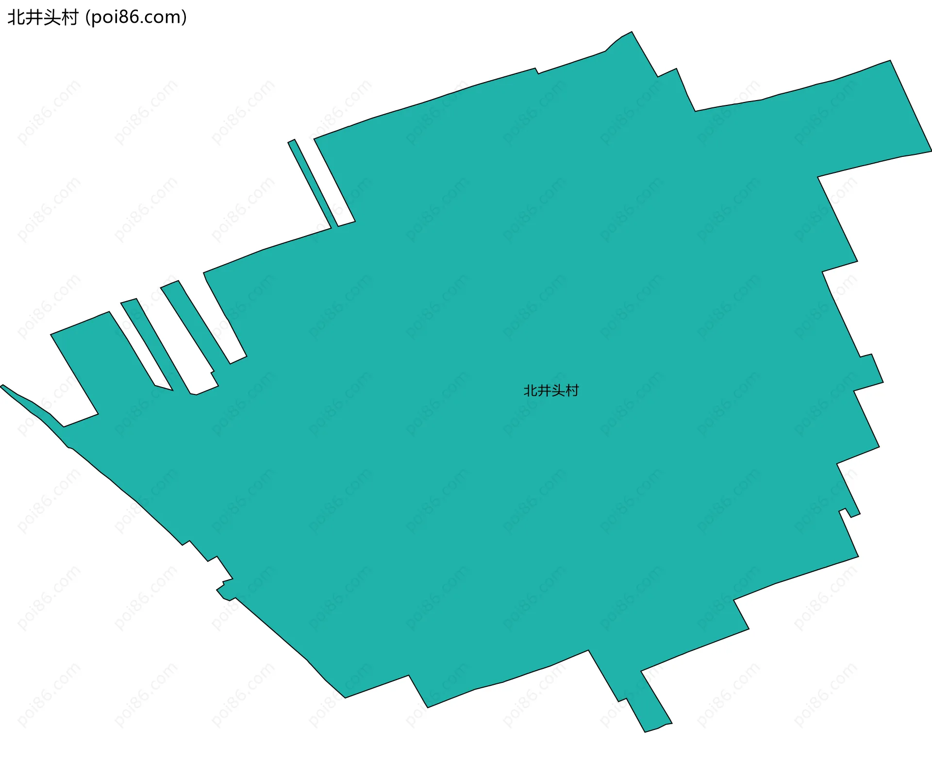 北井头村边界地图