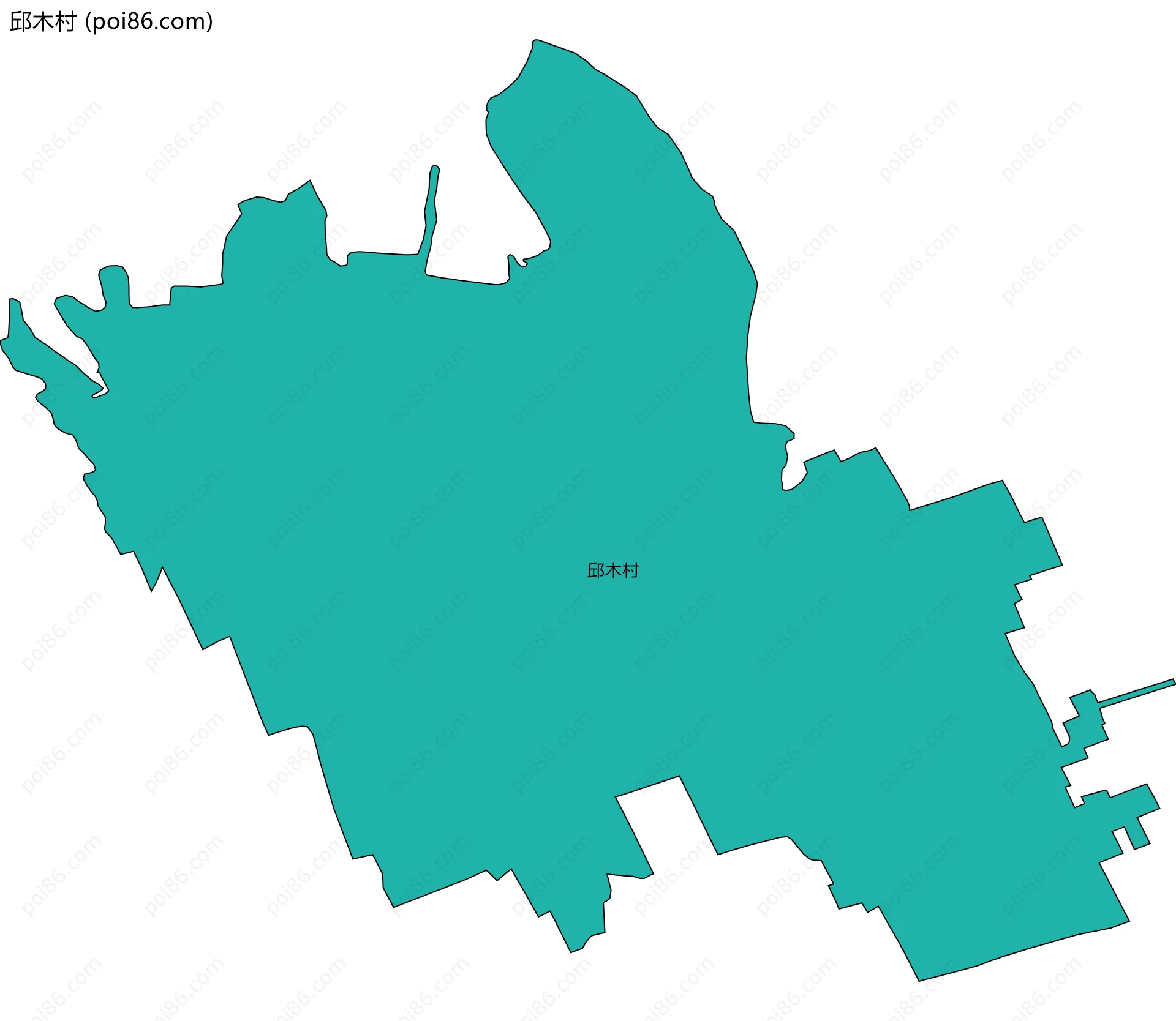 邱木村边界地图