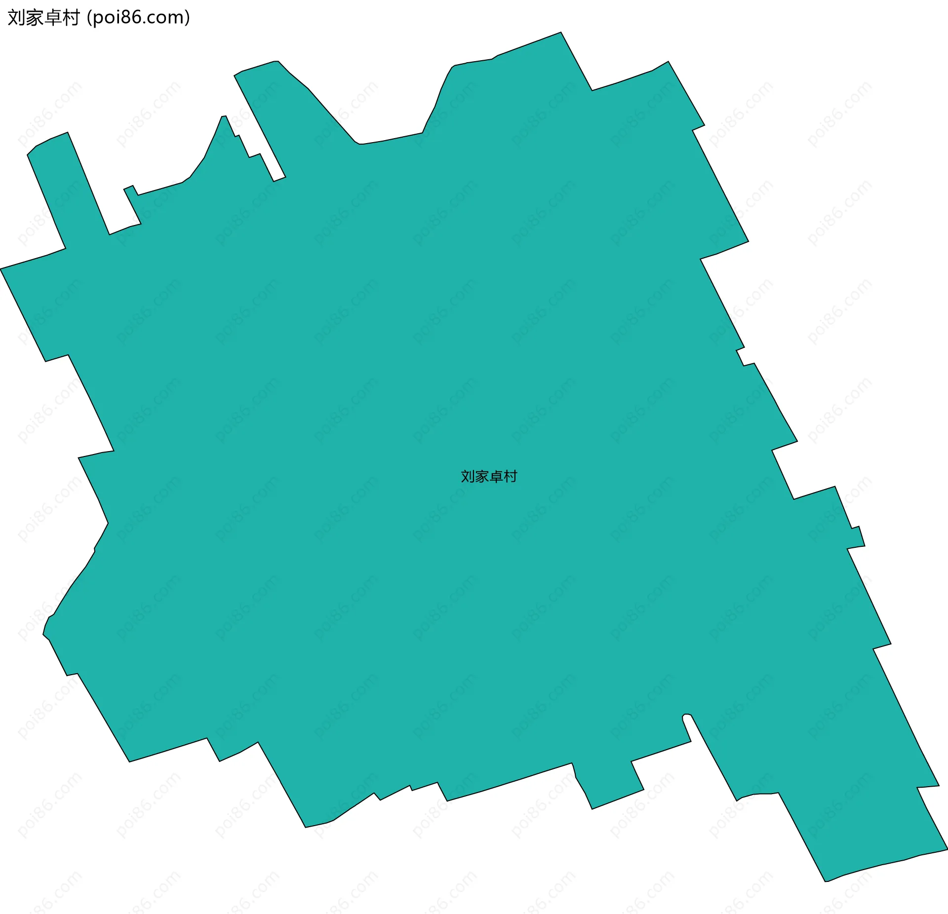 刘家卓村边界地图