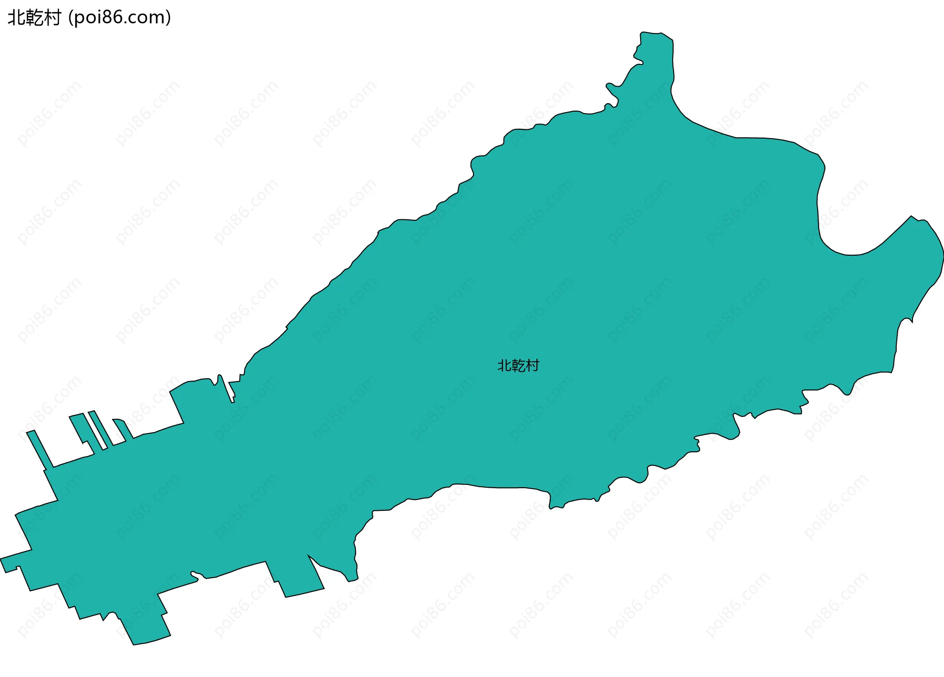 北乾村边界地图