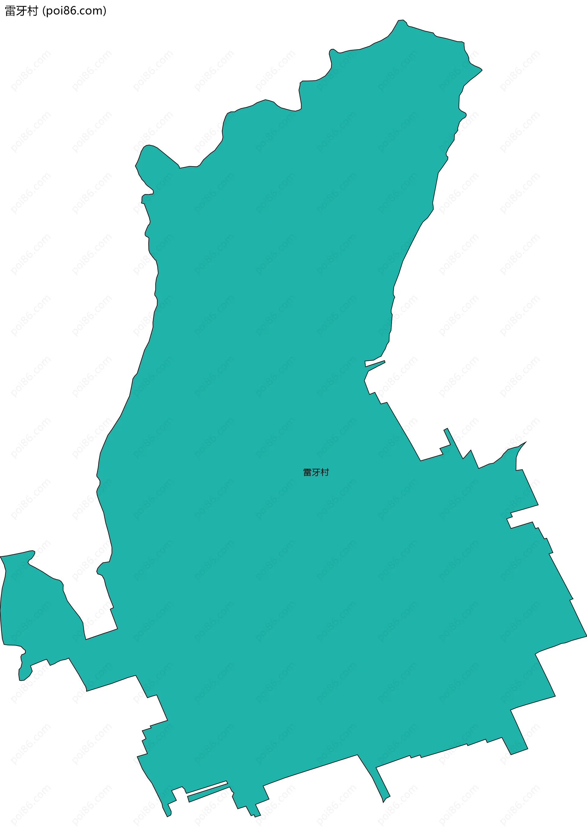 雷牙村边界地图
