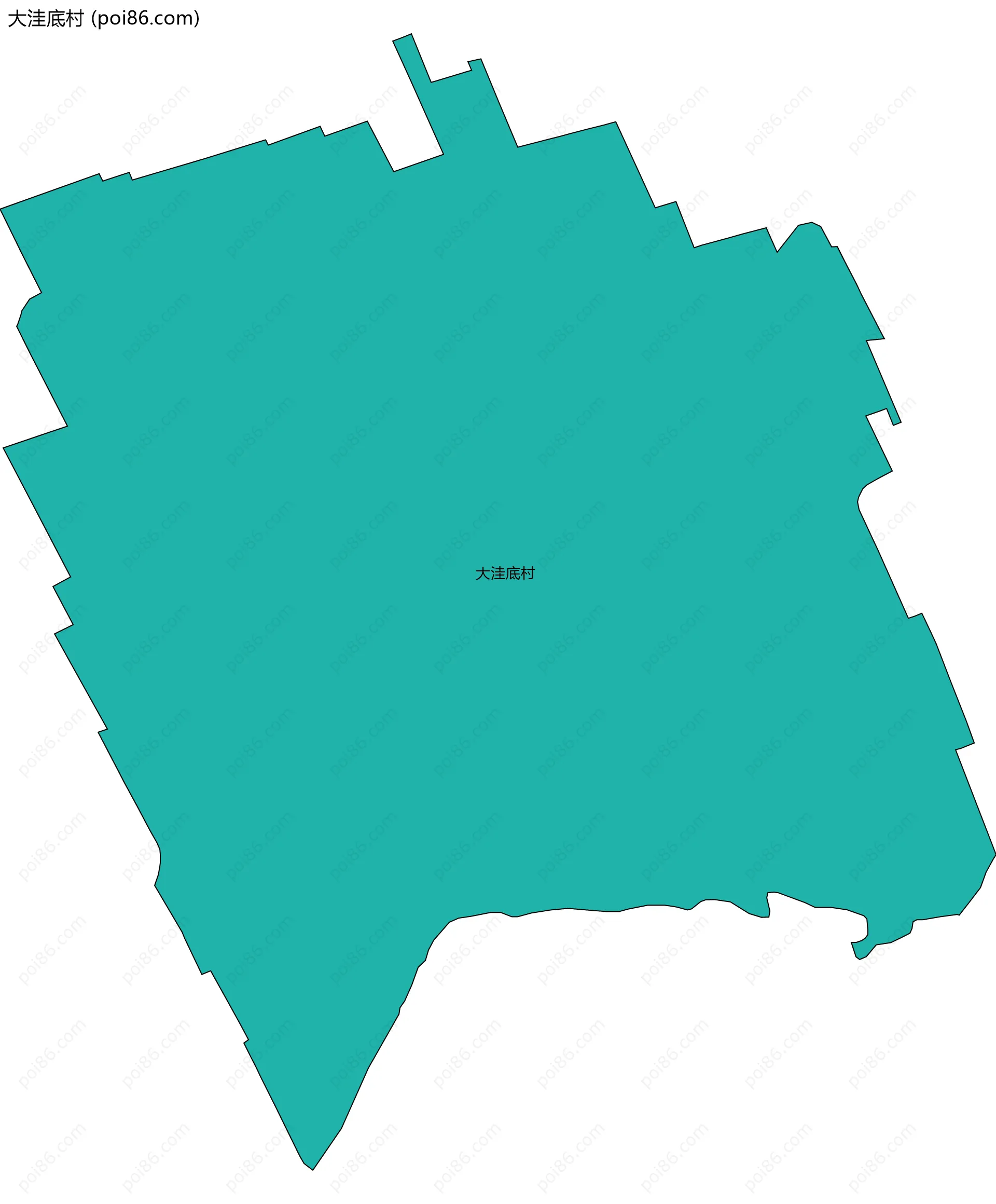 大洼底村边界地图