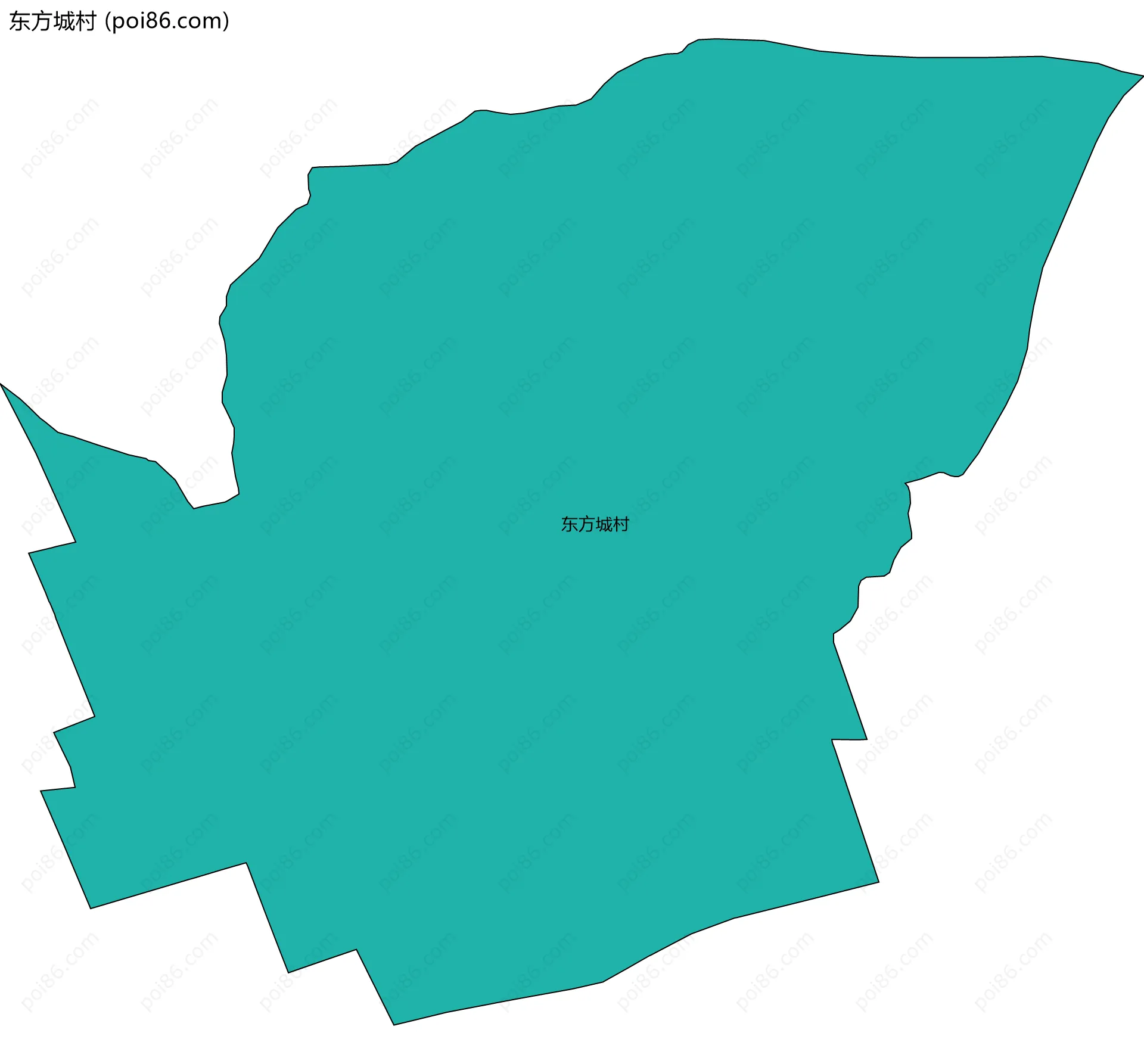 东方城村边界地图