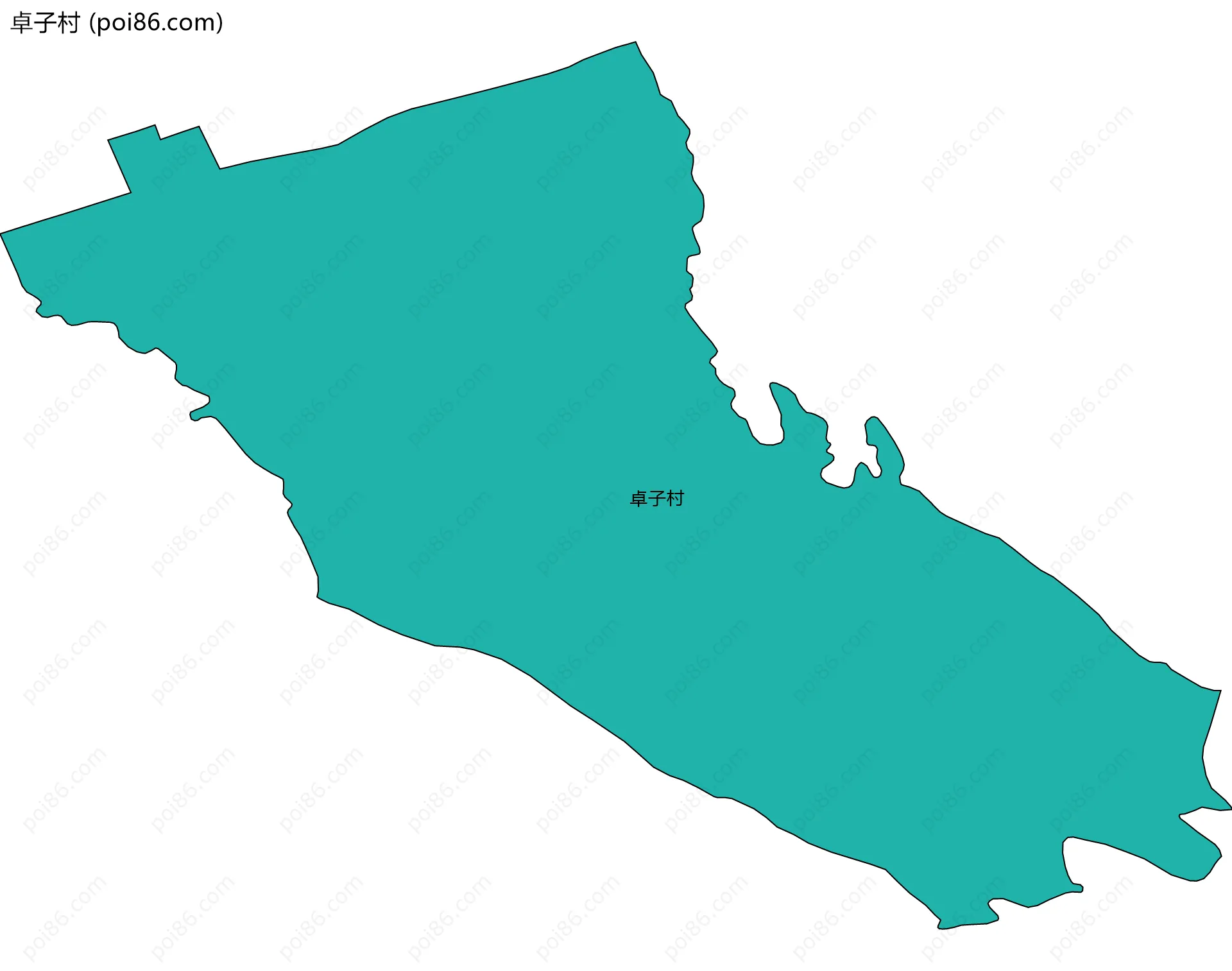 卓子村边界地图