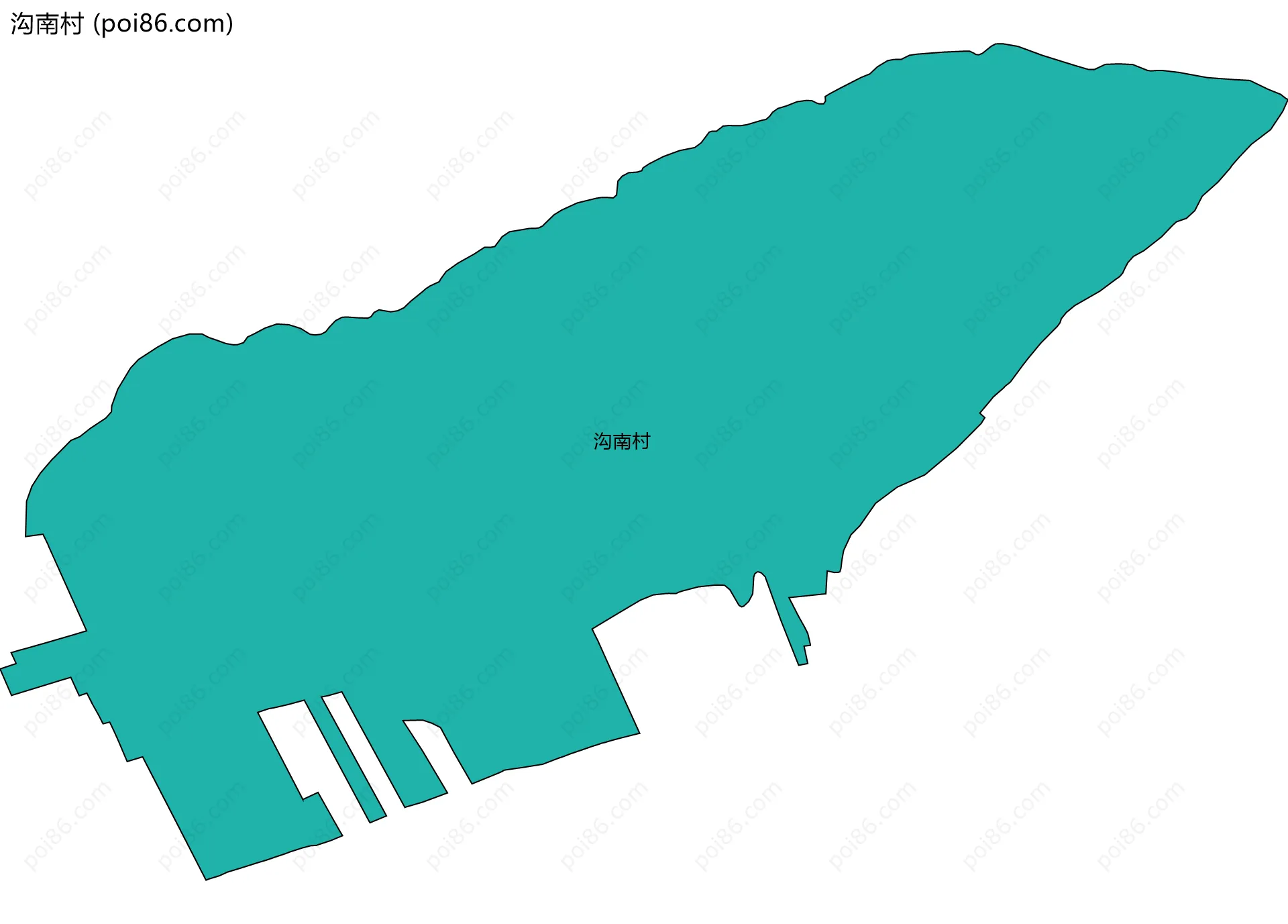 沟南村边界地图