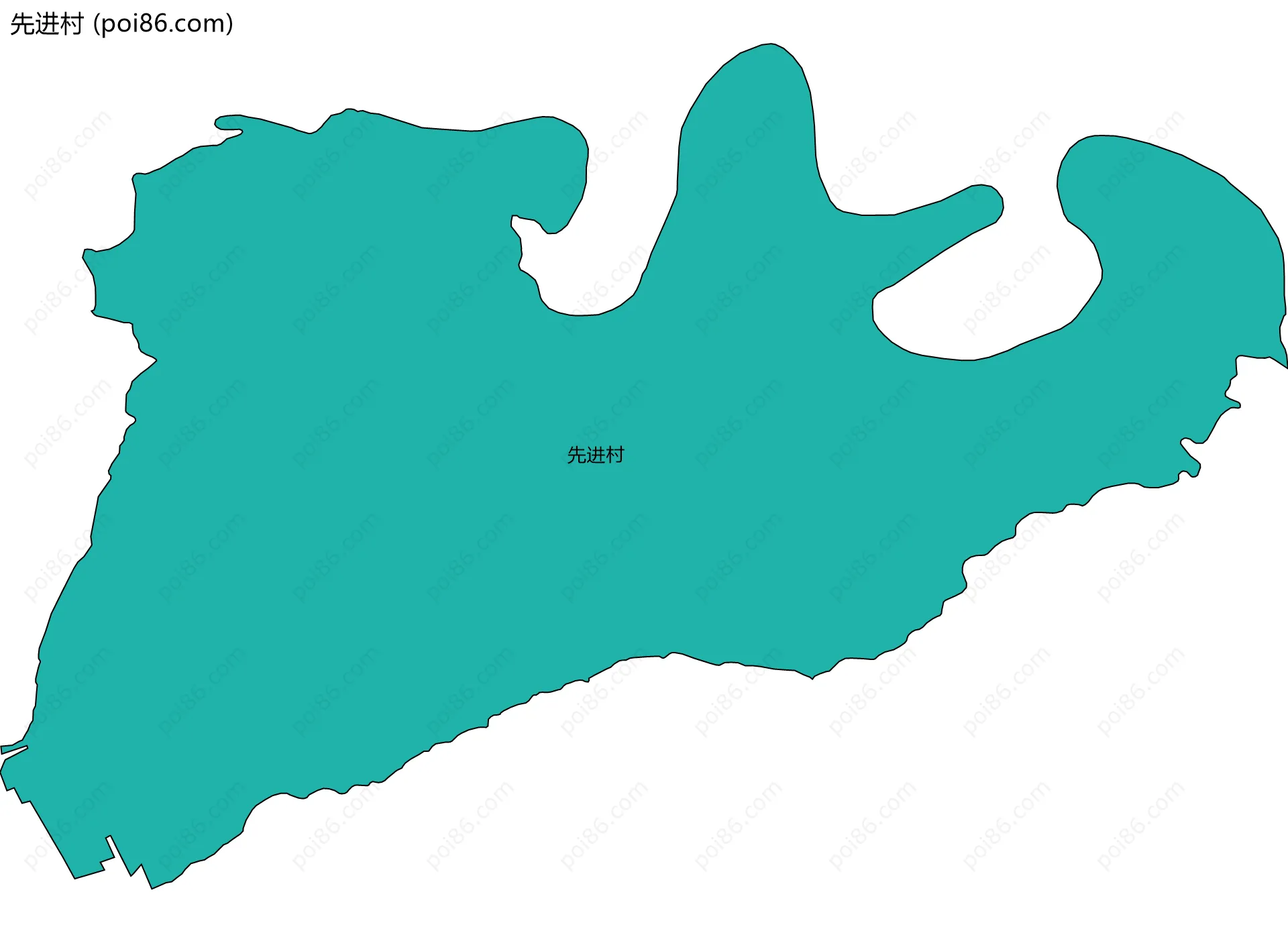 先进村边界地图
