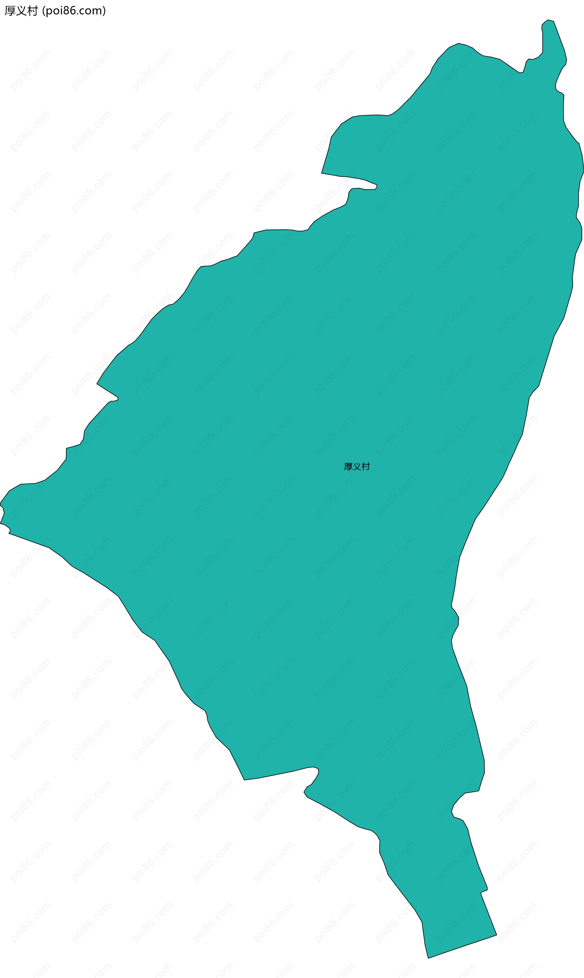 厚义村边界地图