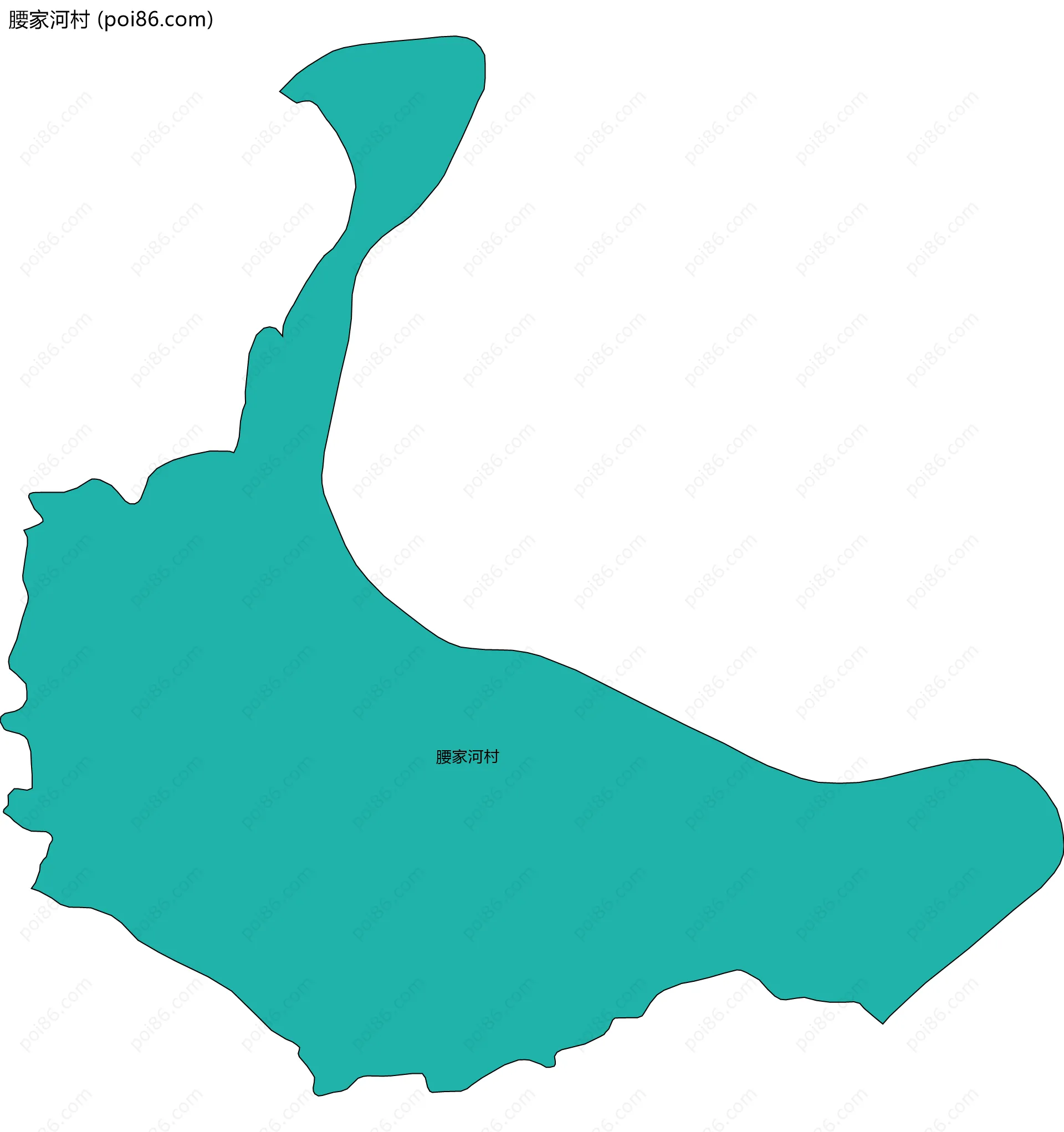 腰家河村边界地图