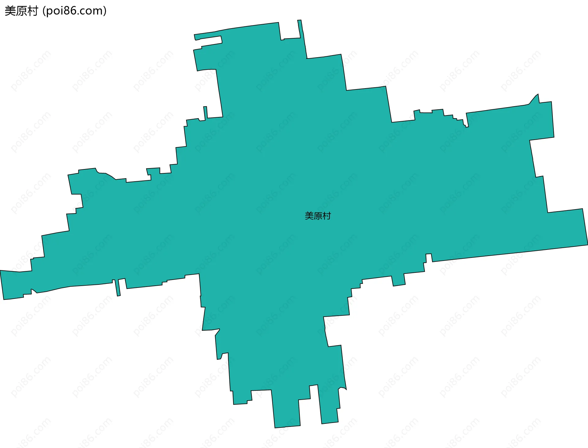 美原村边界地图